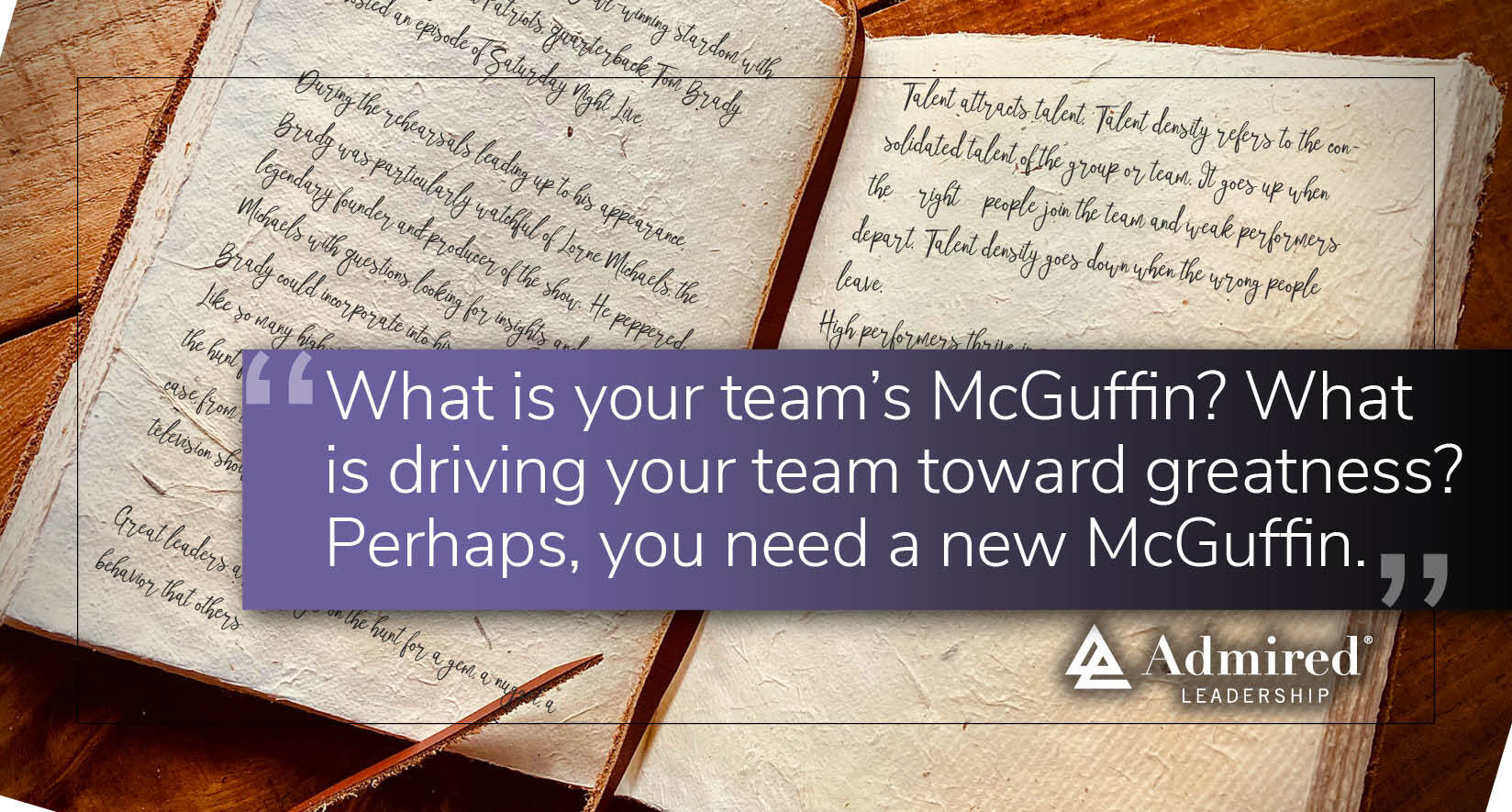 Perhaps You Need a New McGuffin