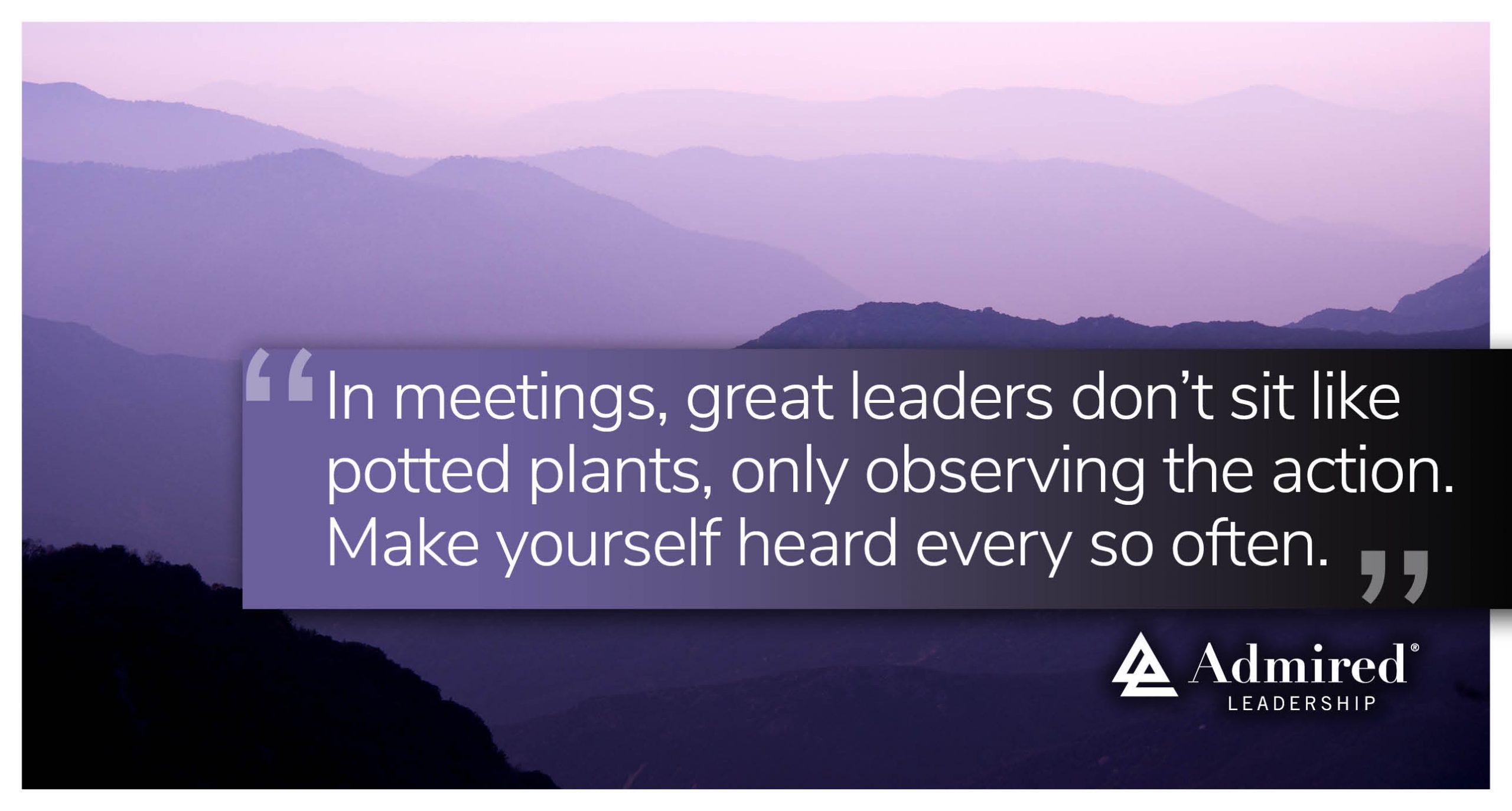 Don’t Sit Like a Potted Plant