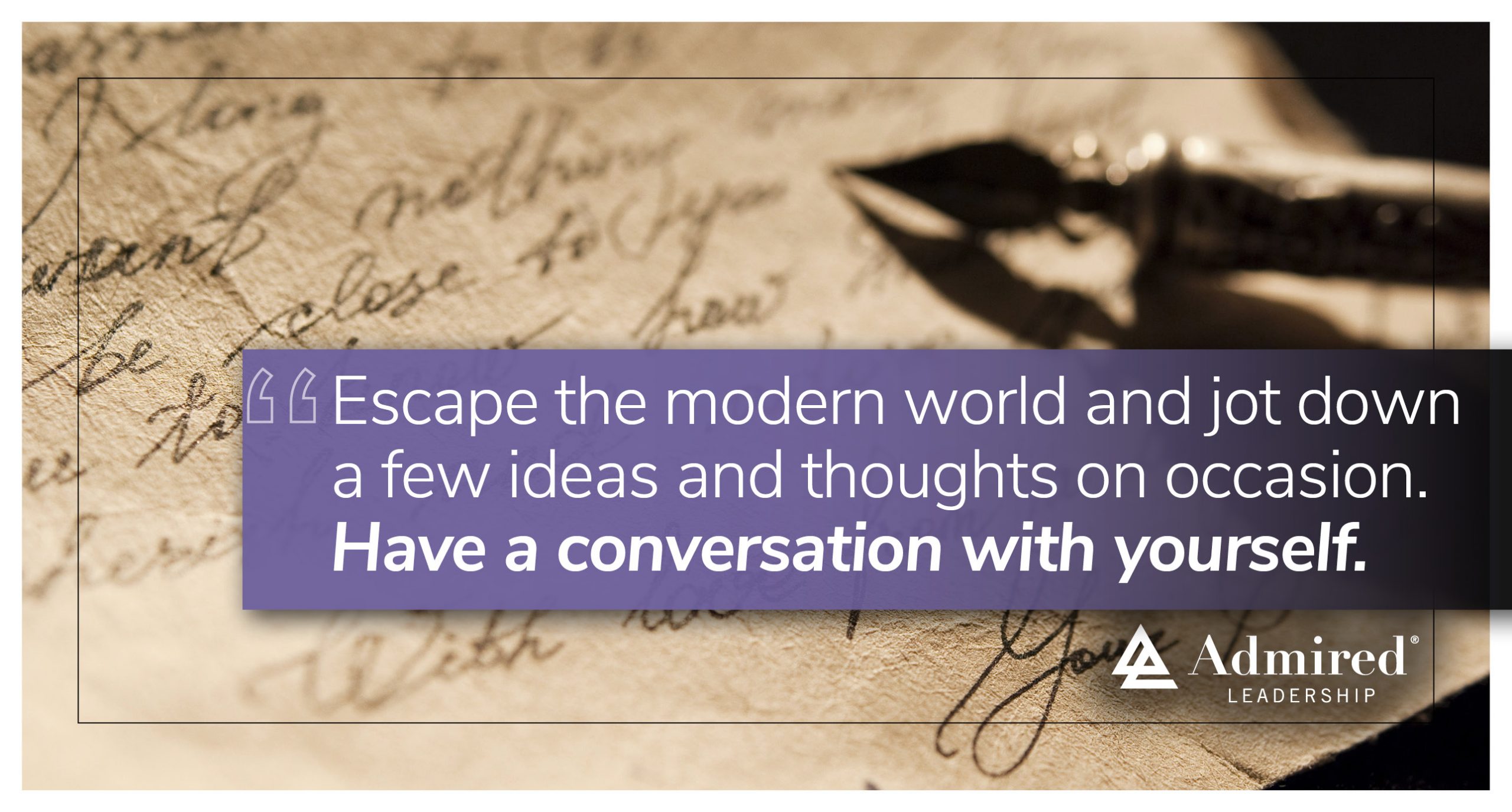 The Pleasure of Jotting Things Down