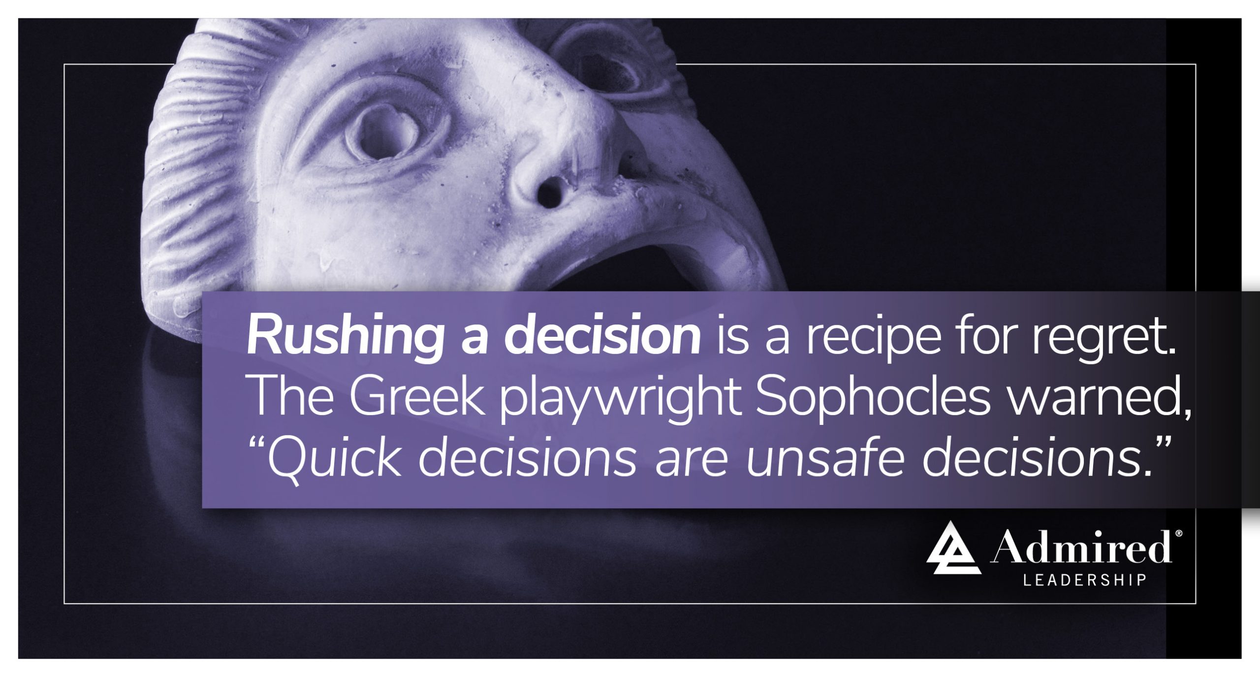 If You Need an Answer Right Now, the Answer Is “No”