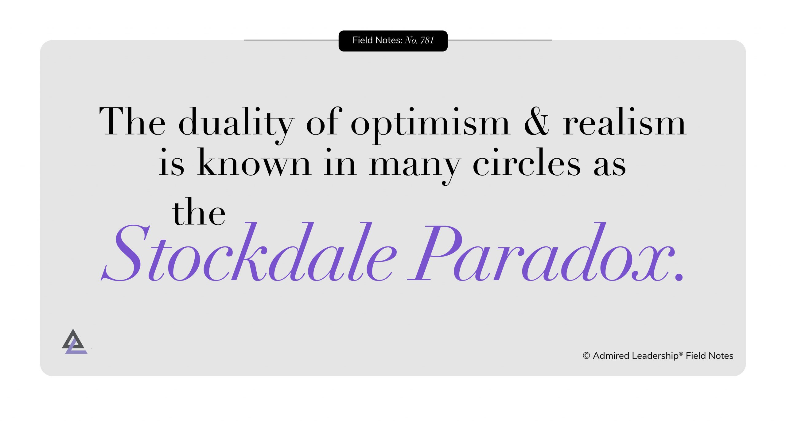 Unwavering Optimism During Extremely Challenging Times