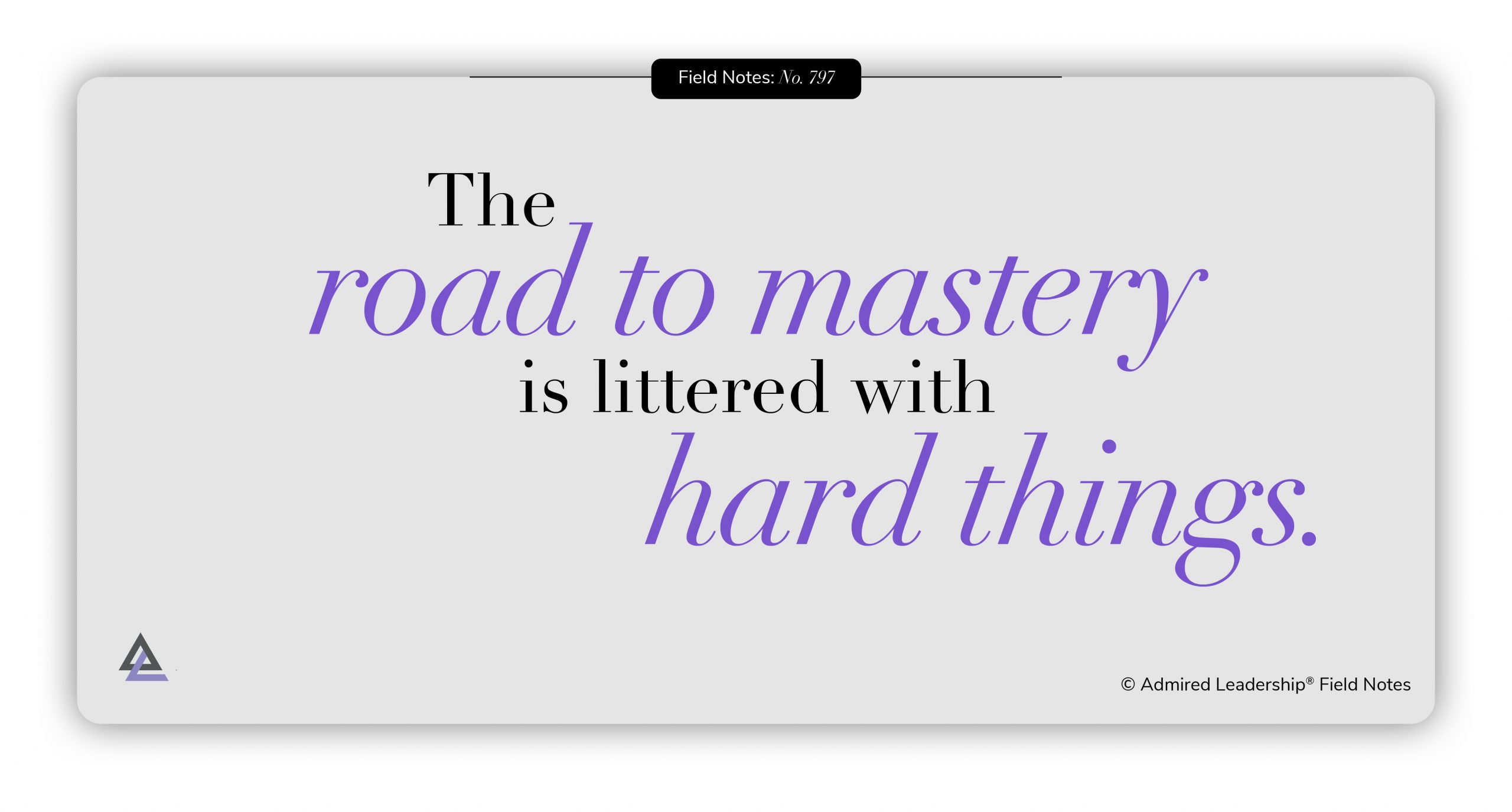 Training for the Hardest Things