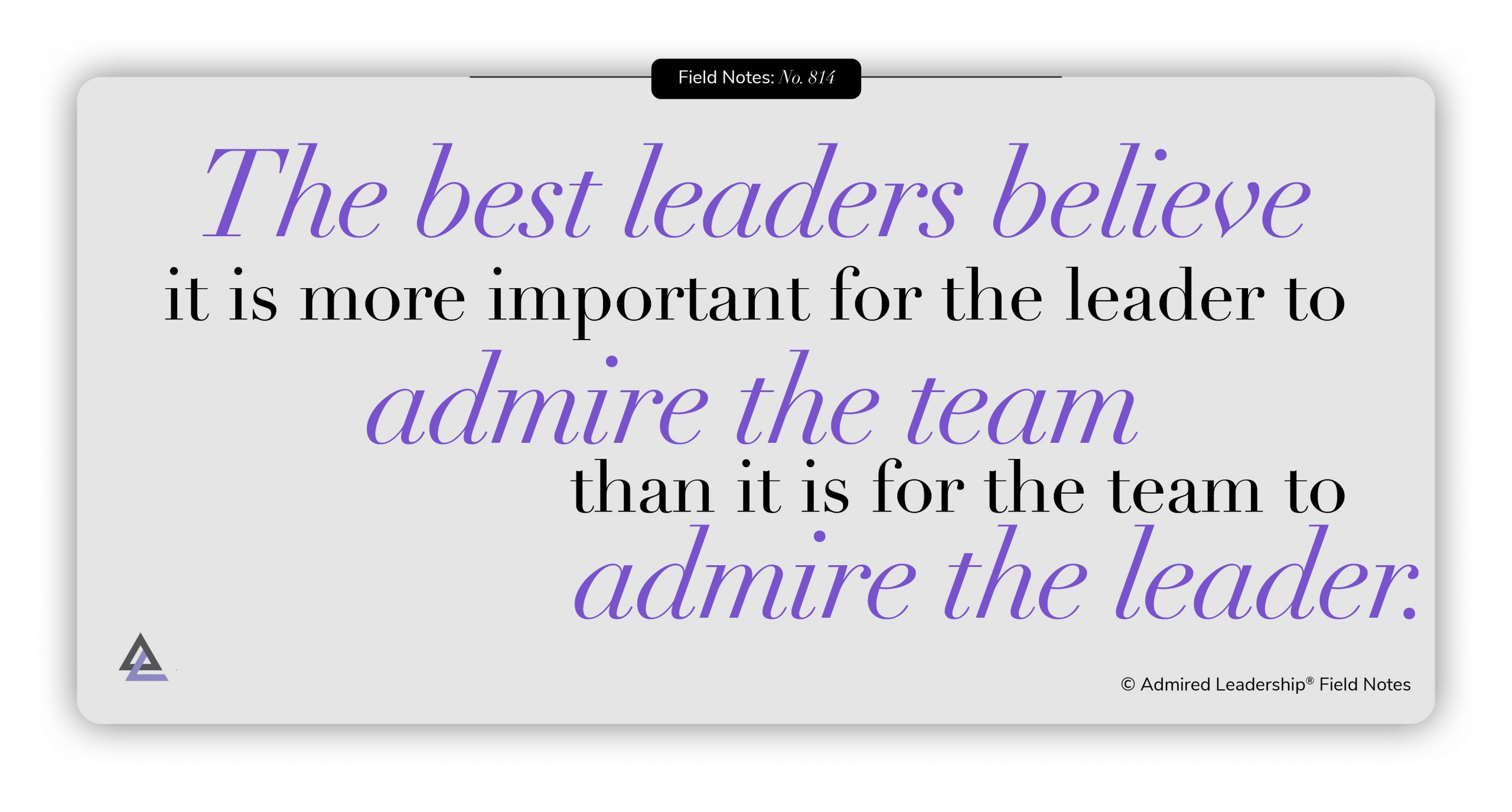 Is It the Leader or the Team That Needs to Be Admired?