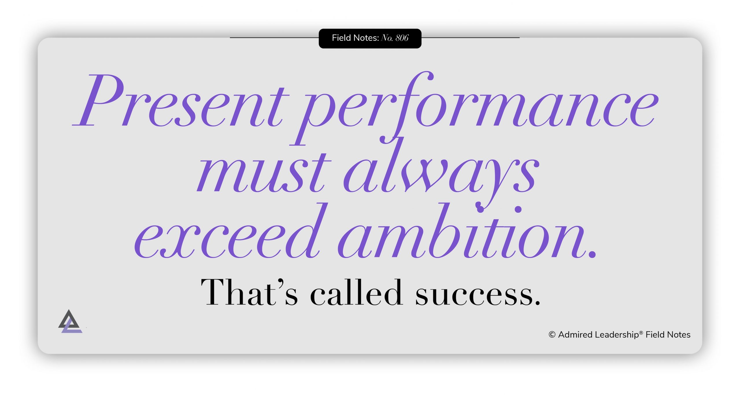 When Ambition Gets in the Way