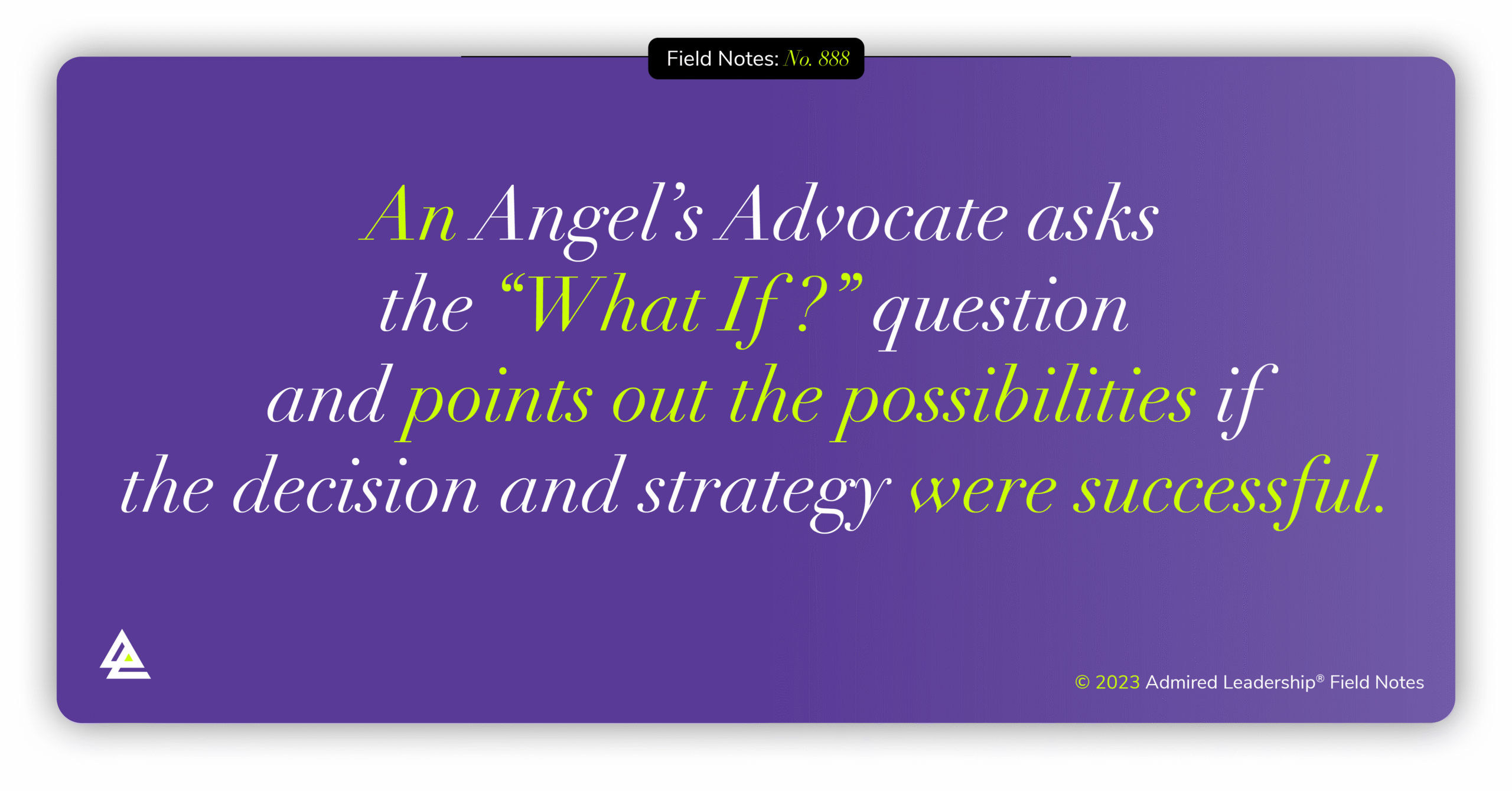 Designating an Angel’s Advocate