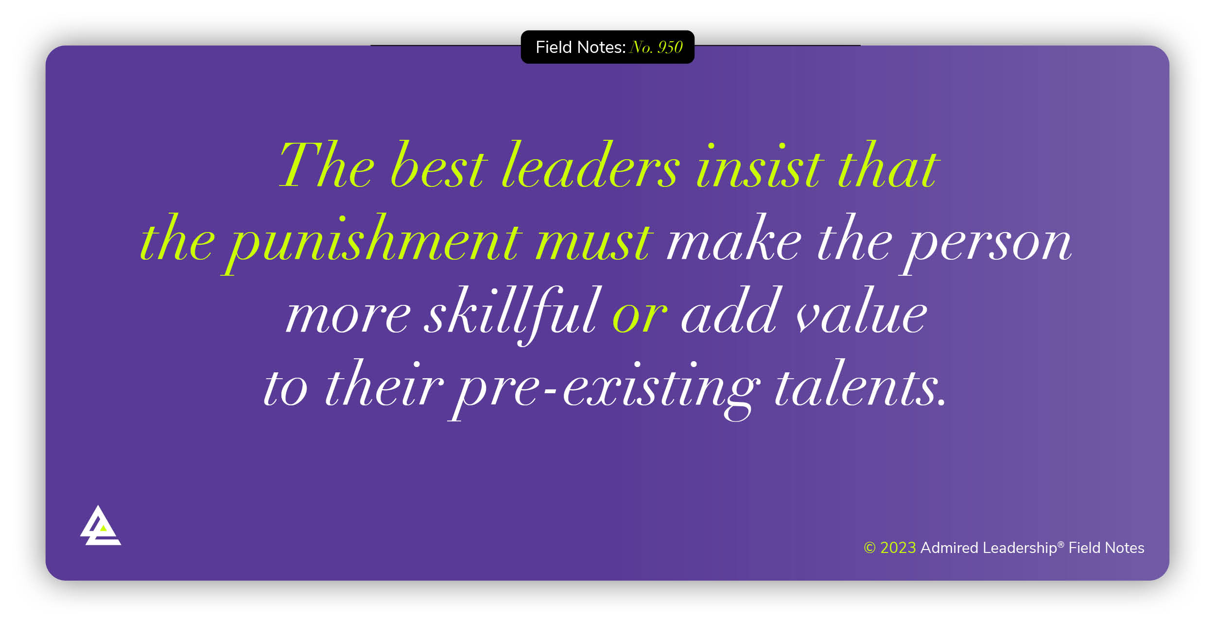 If You Must Punish, Design Punishments That Make People Better