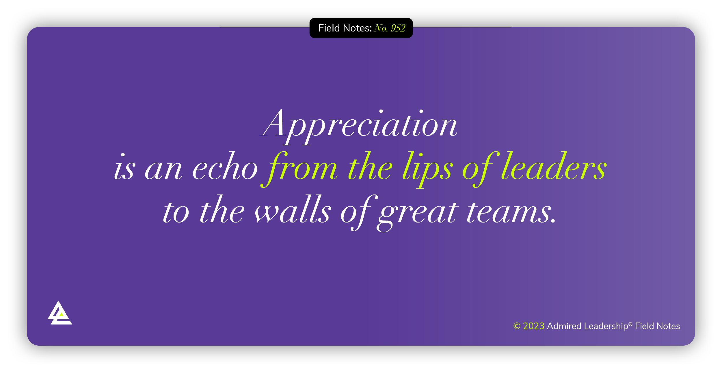 The Power of Appreciation or Not