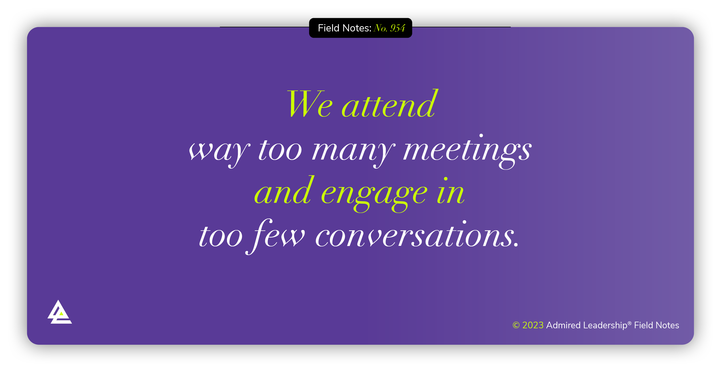Schedule a Conversation Instead of a Meeting