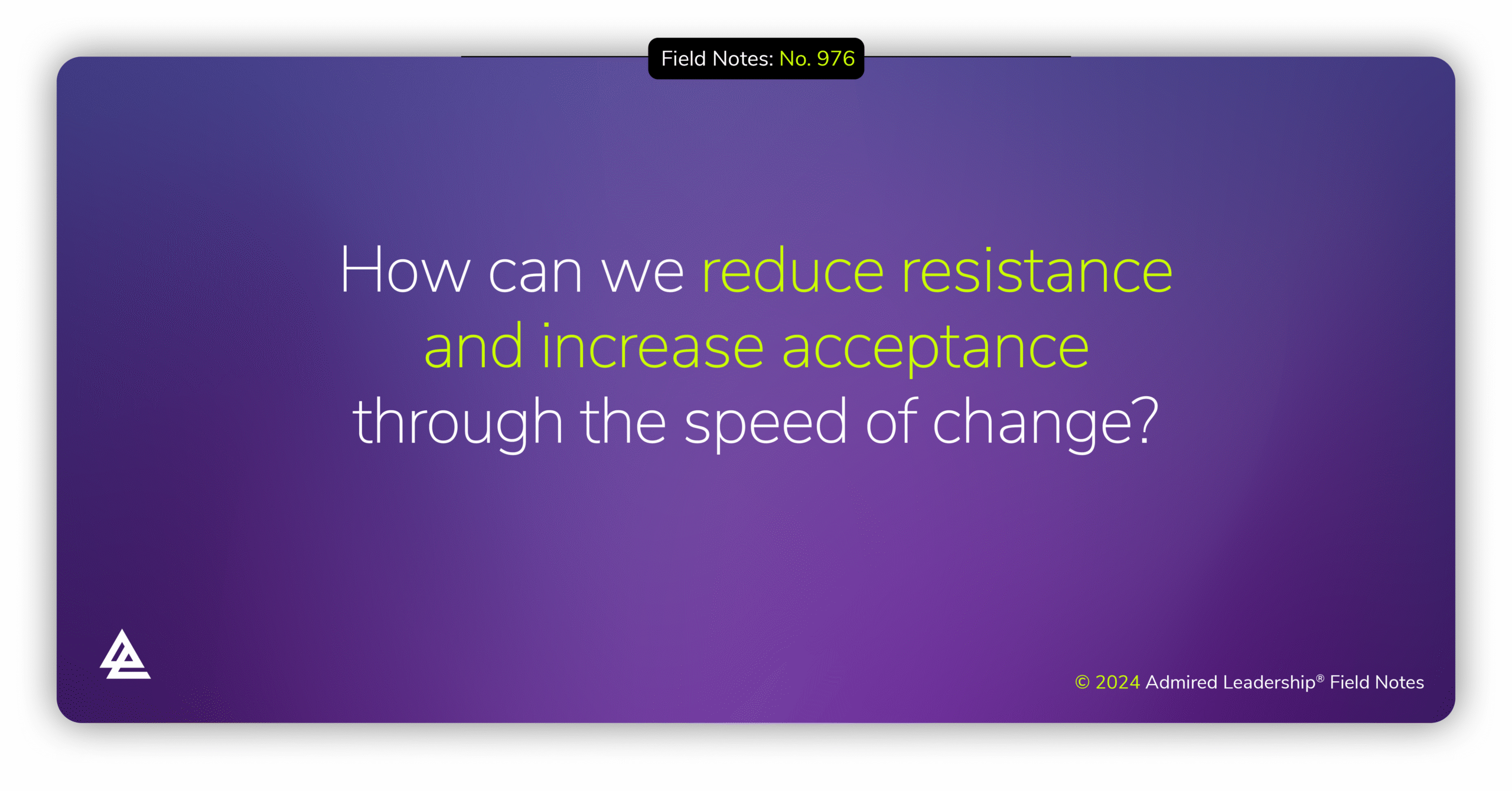 A Speedometer for Change
