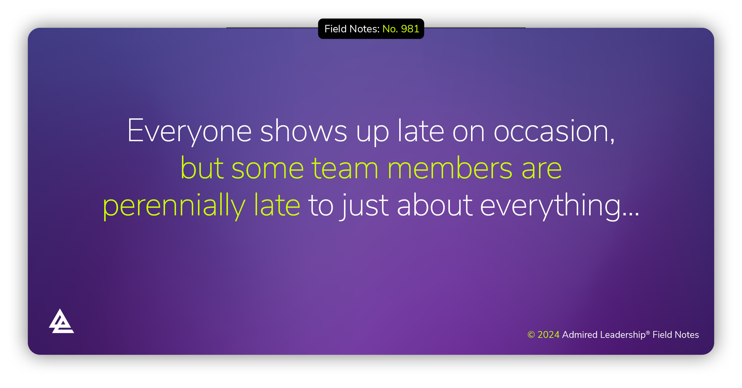 Team Members Who Are Always Late