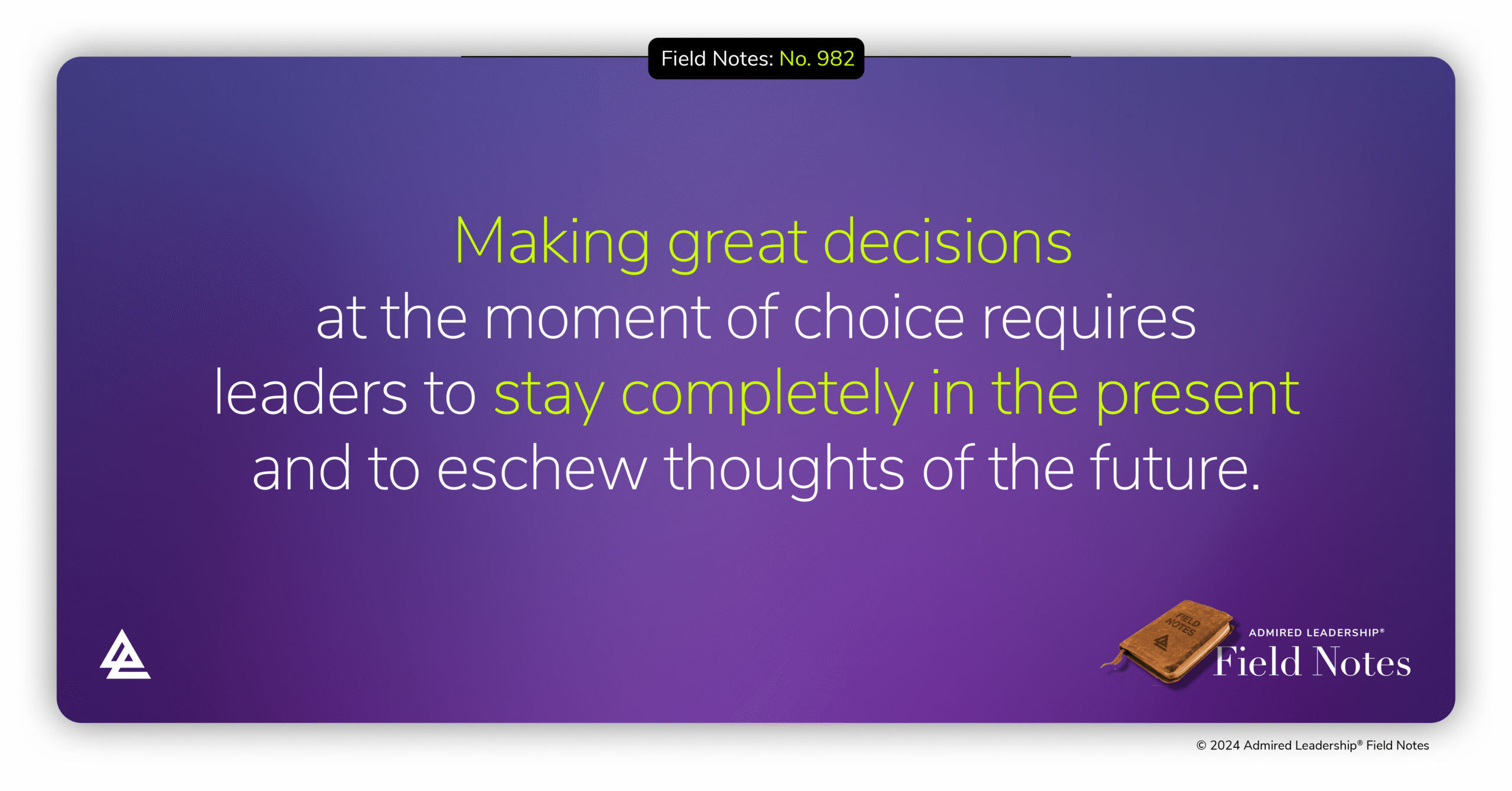 Thinking About the Consequences in the Moment of Decision