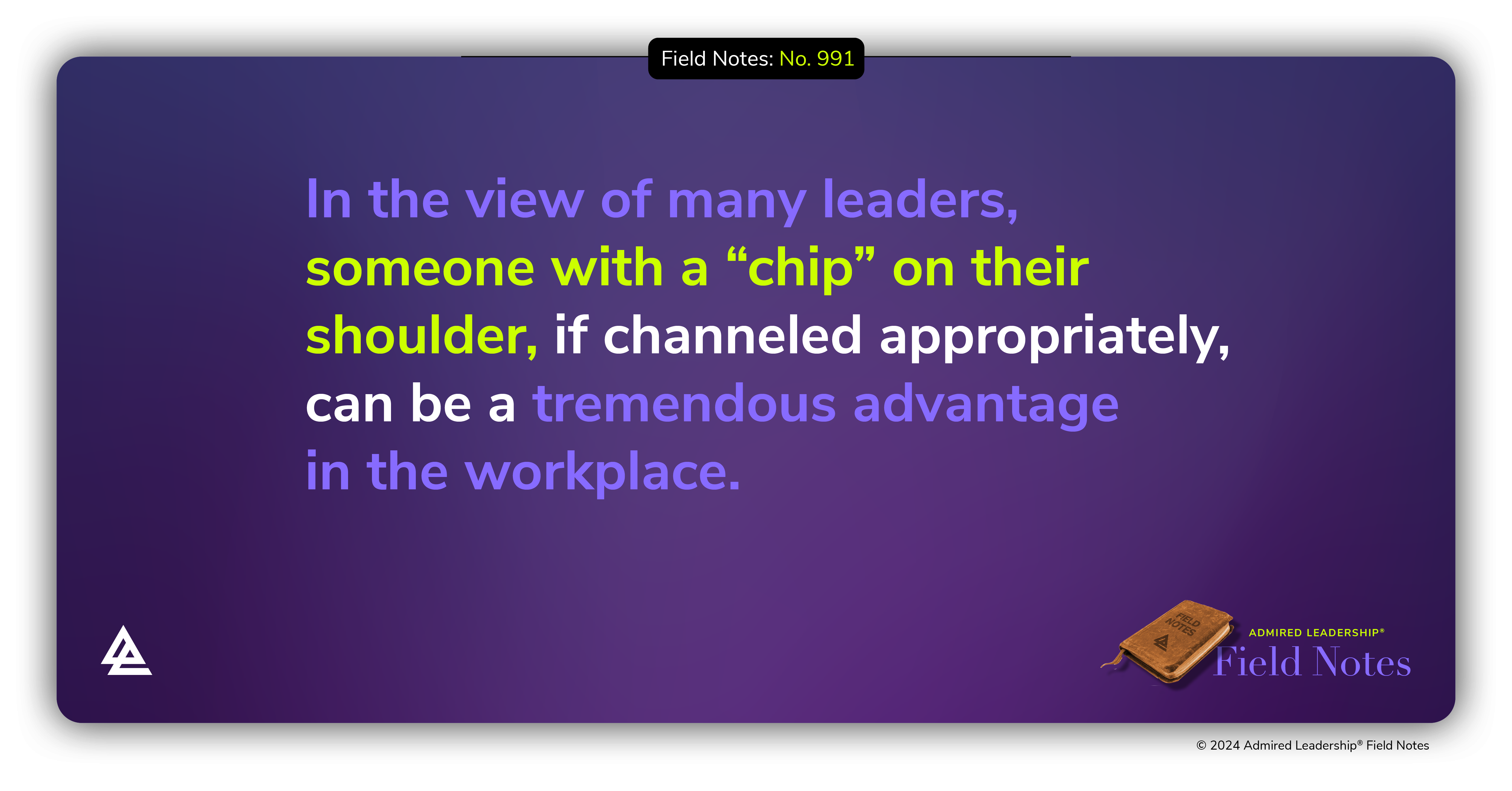 People With a Chip on Their Shoulder – Admired Leadership