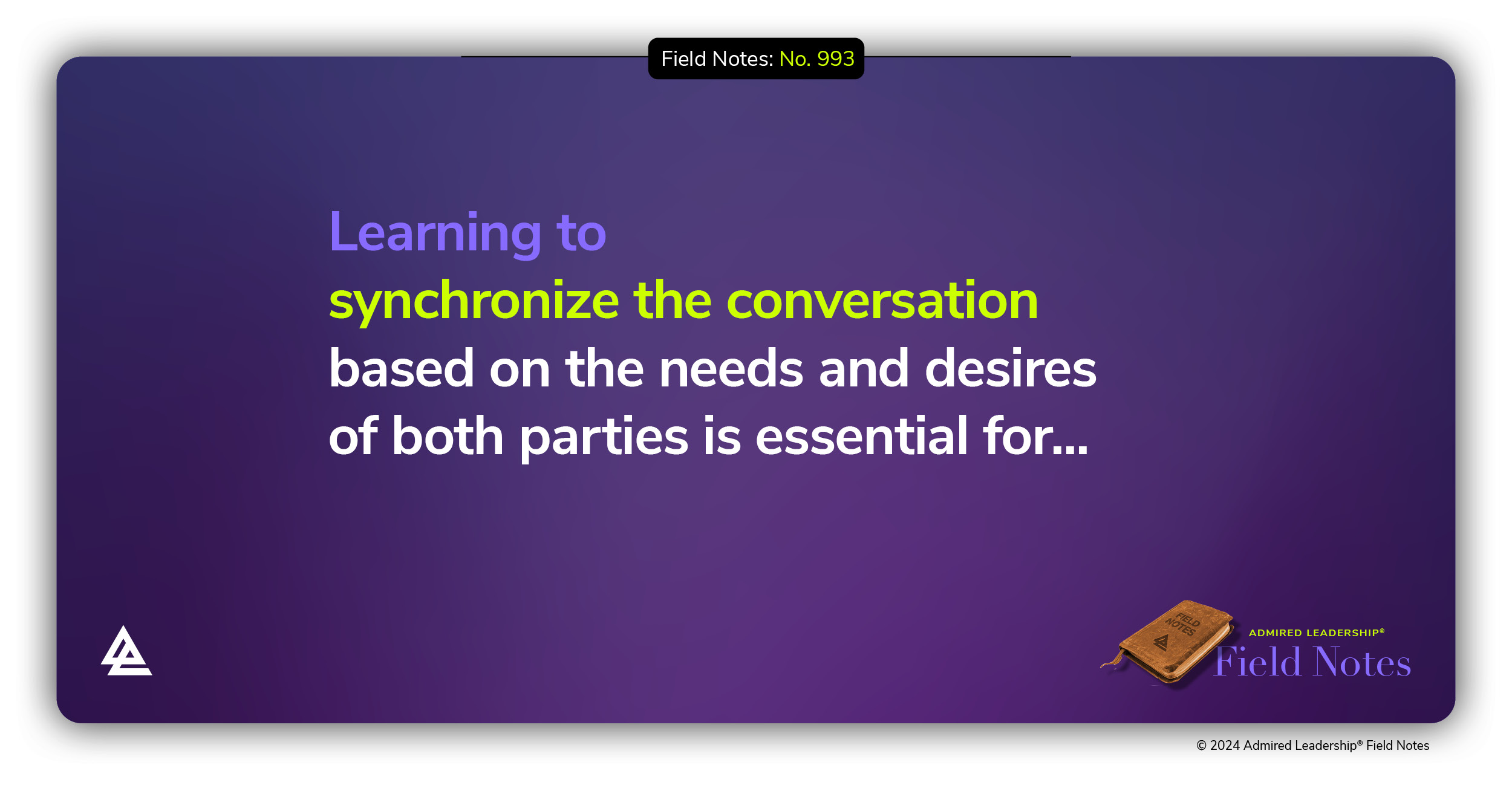 Conversations That Pass in the Night