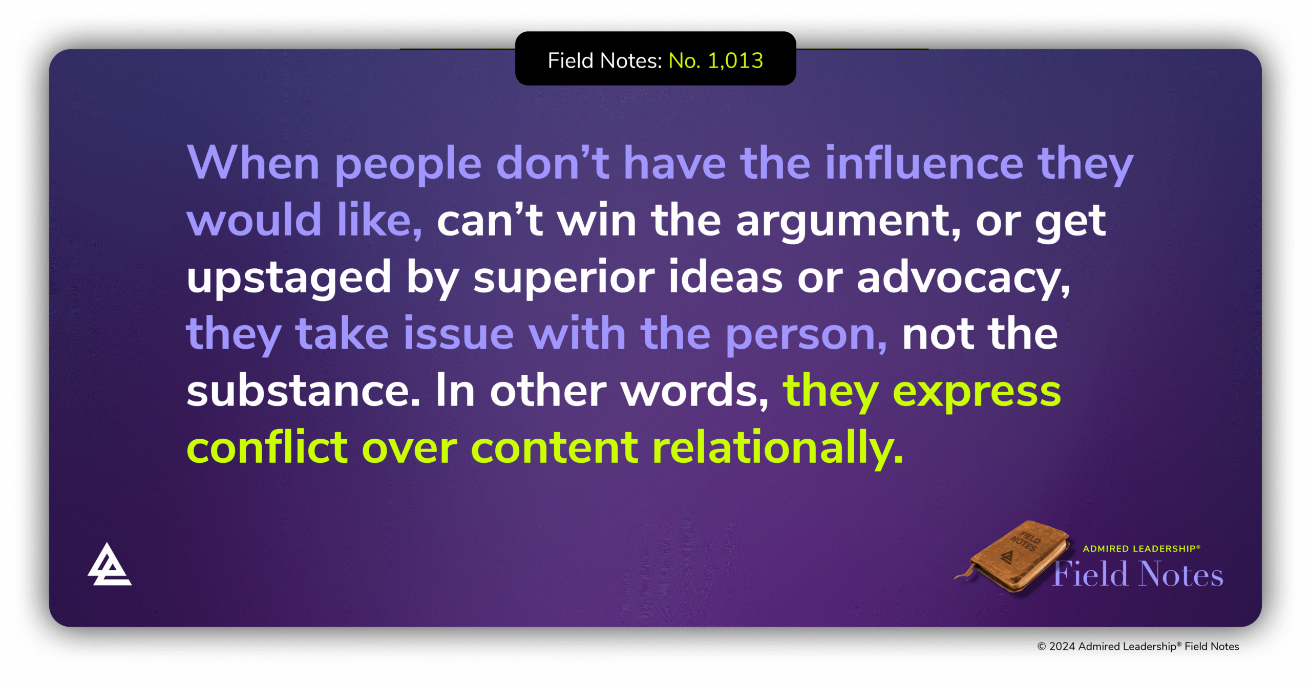 People Often Express Content Conflict Relationally