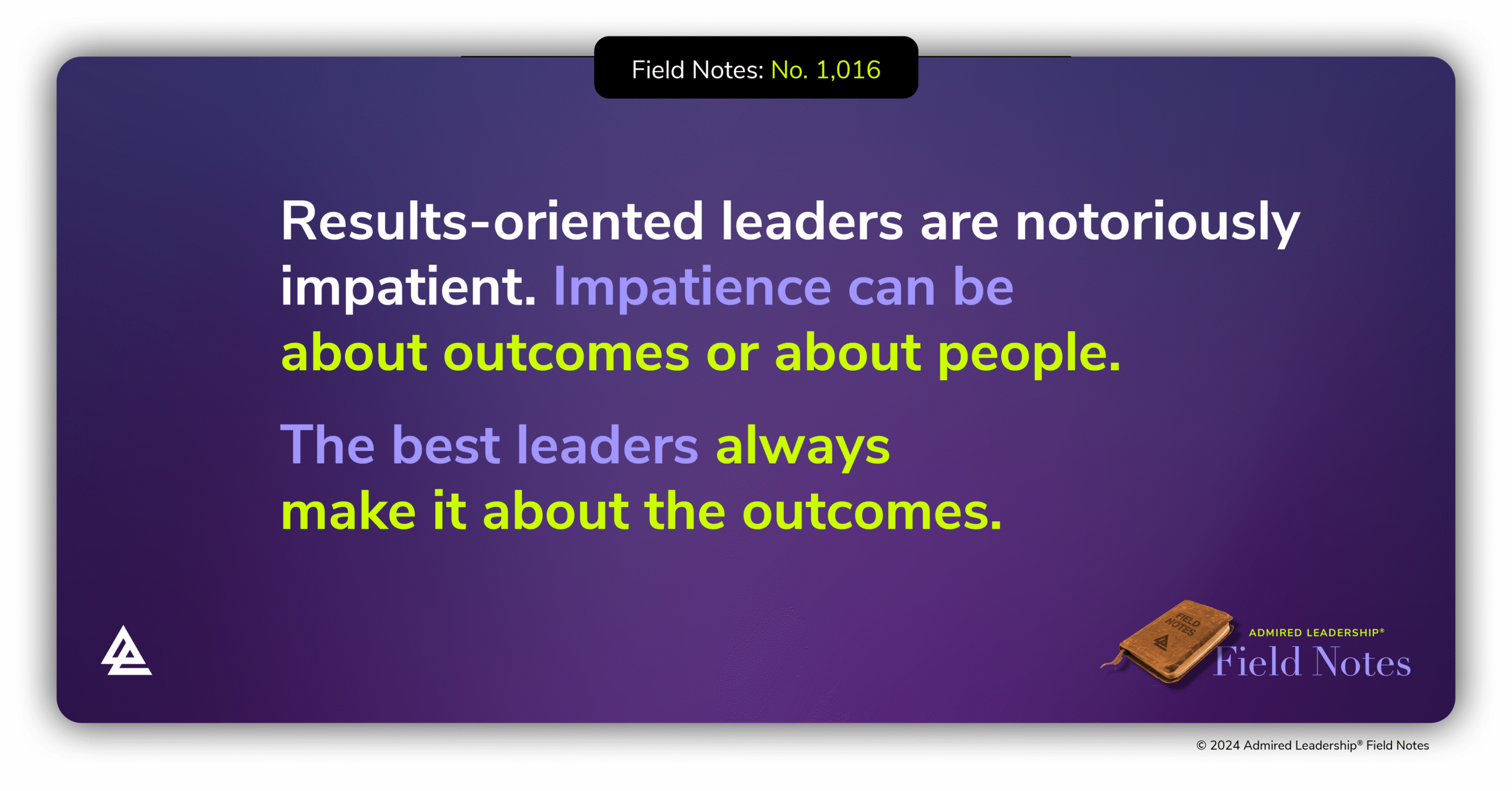 Impatience Can Be About People or Outcomes
