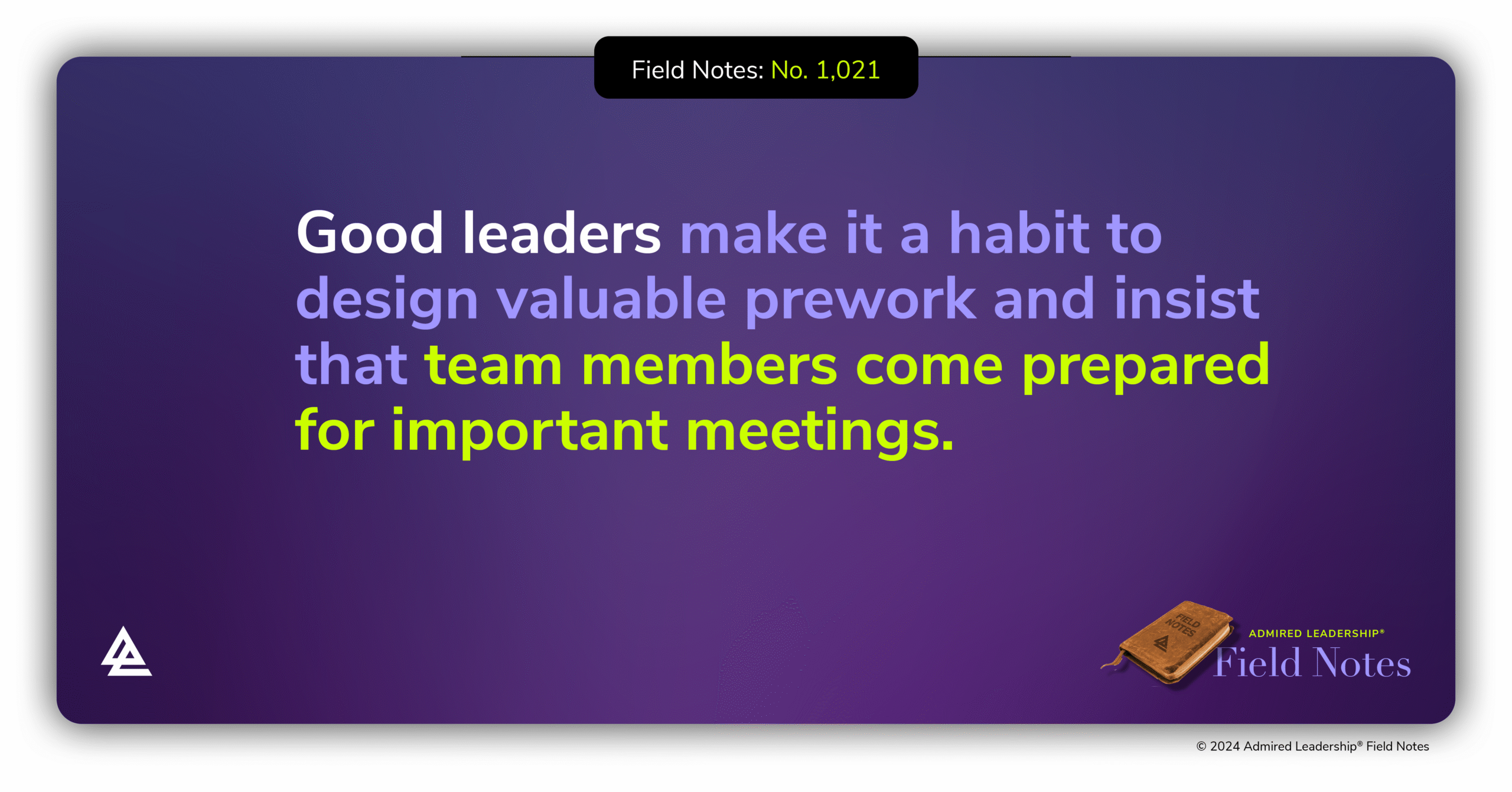 Prime Important Meetings With Prework