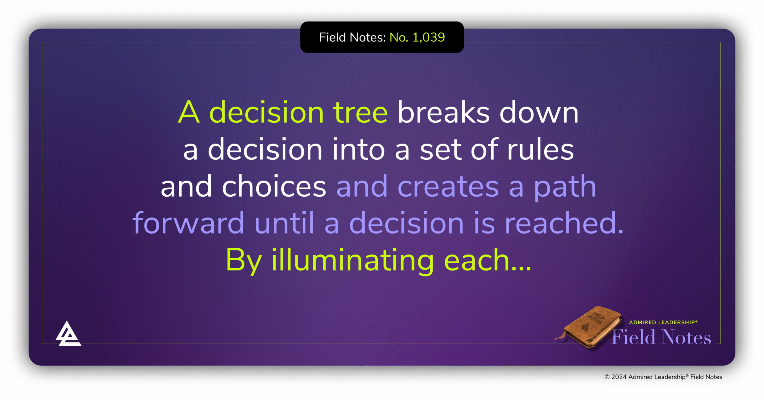 When Was the Last Time You Used a Decision Tree?
