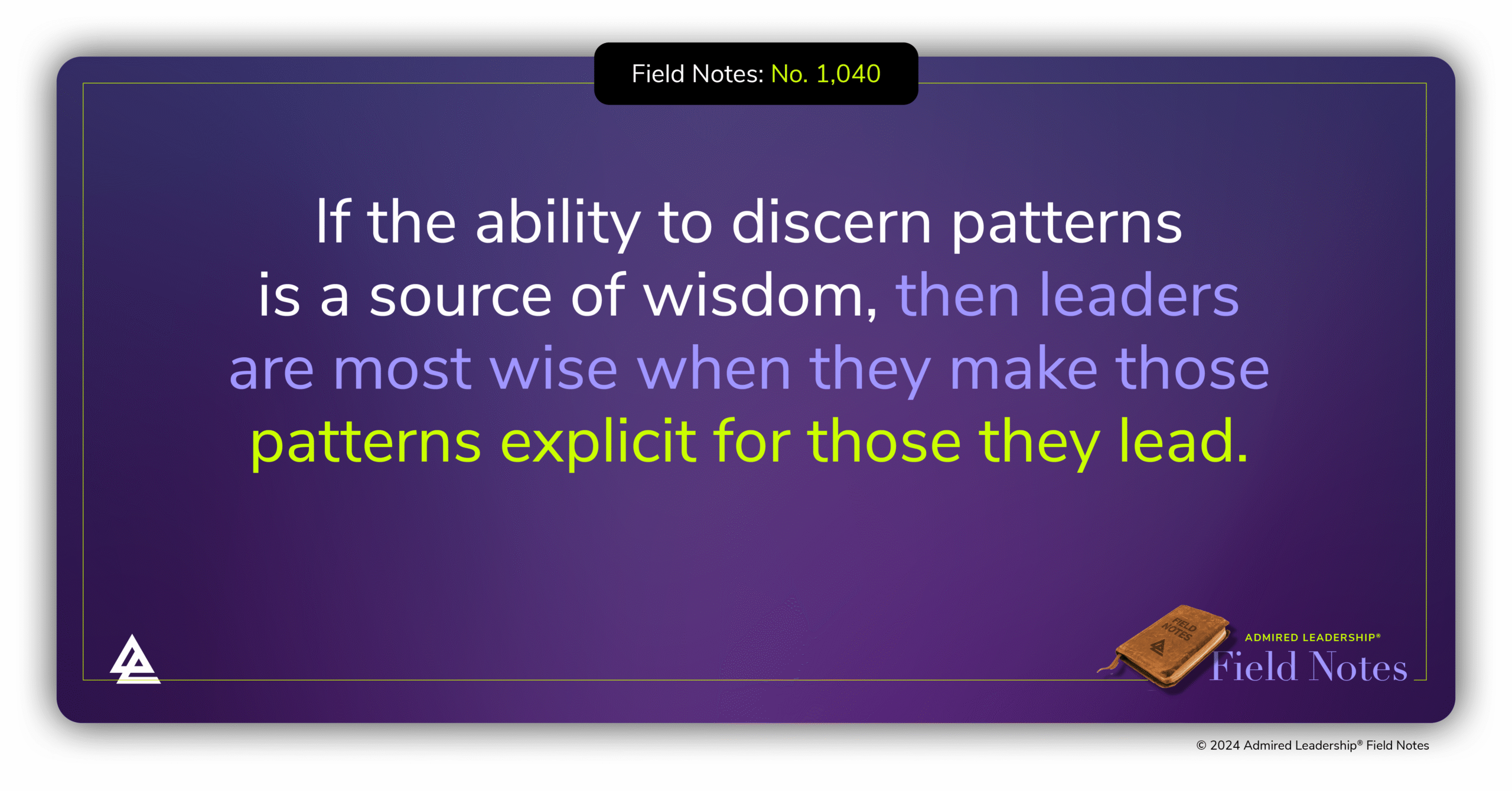 Good Leaders Help Others to Recognize Harmful Patterns in Their Behavior