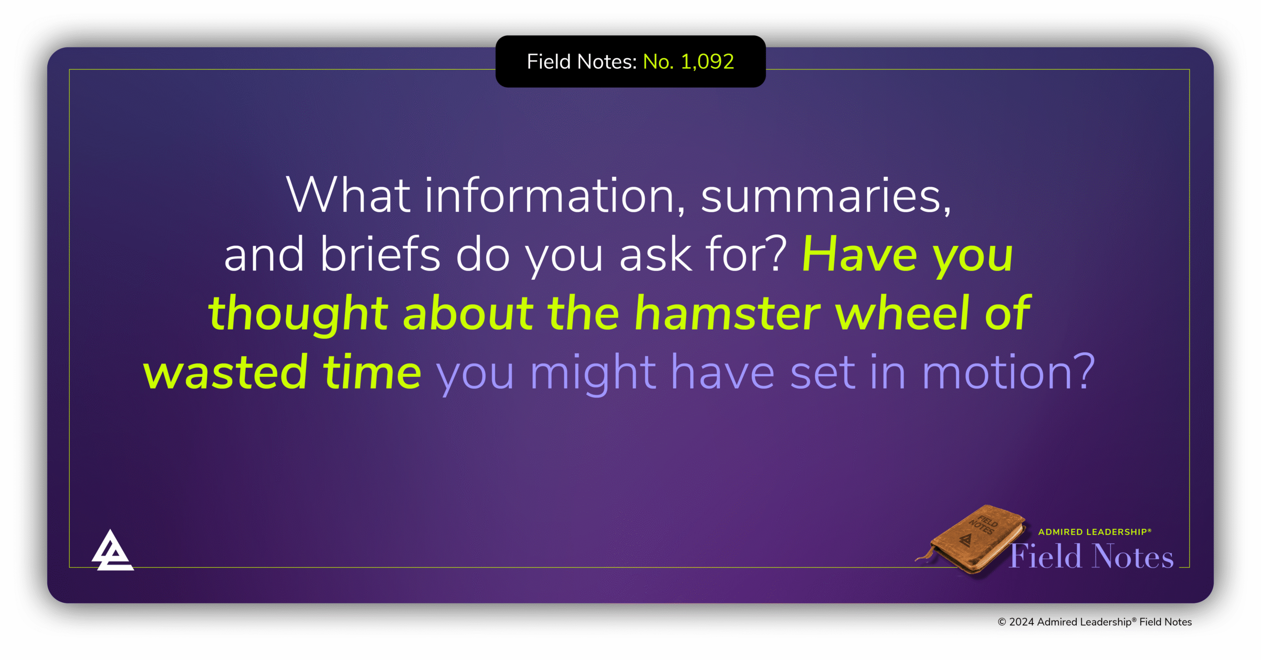 Preparing Reports for the Entertainment of Management