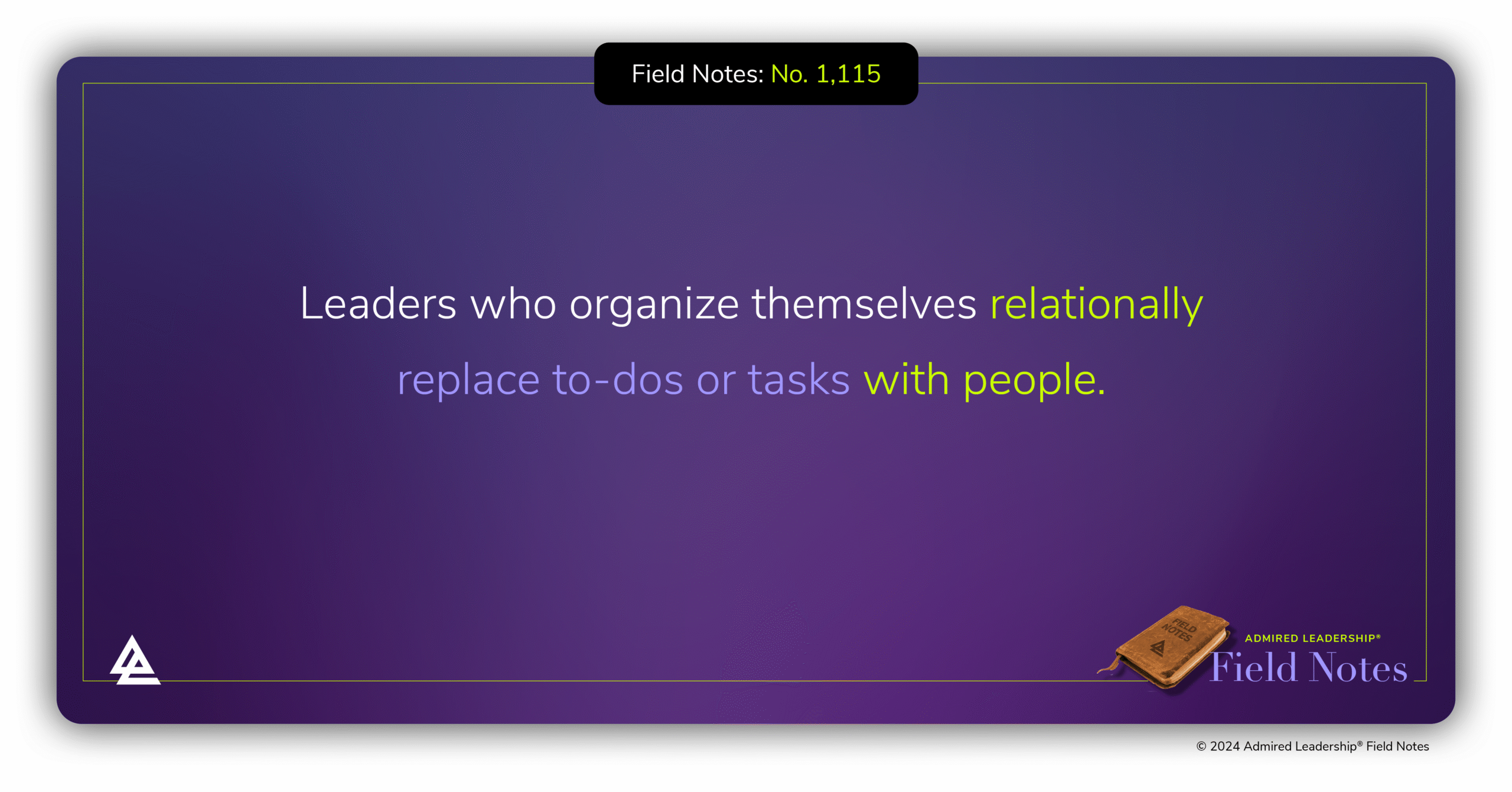 Organizing Yourself Relationally