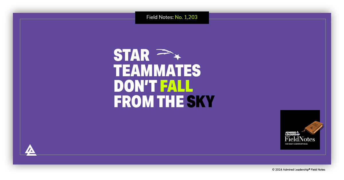 Star Teammates Don’t Fall From The Sky