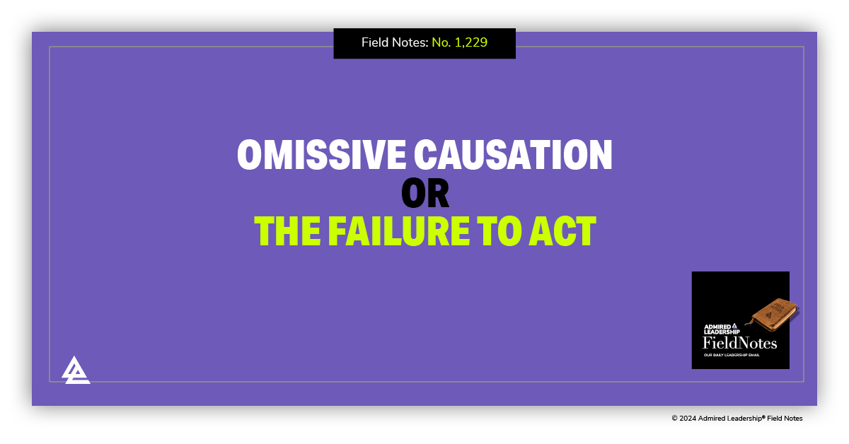 Omissive Causation or the Failure to Act