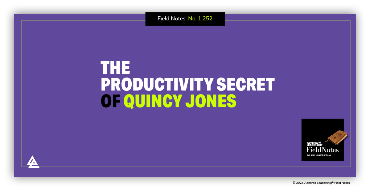 The Productivity Secret of Quincy Jones