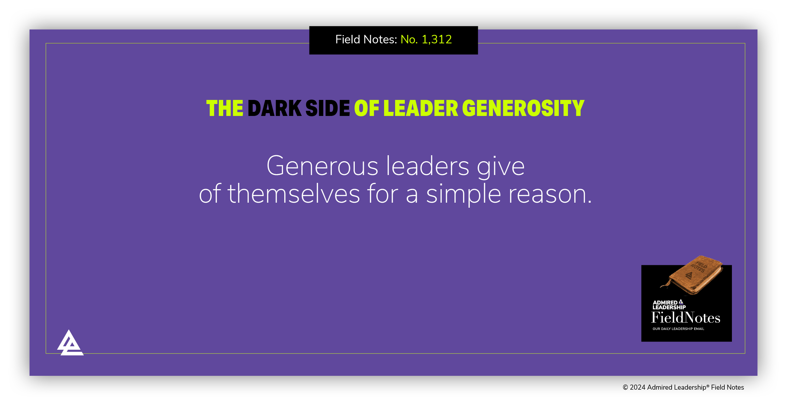 The Dark Side of Leader Generosity