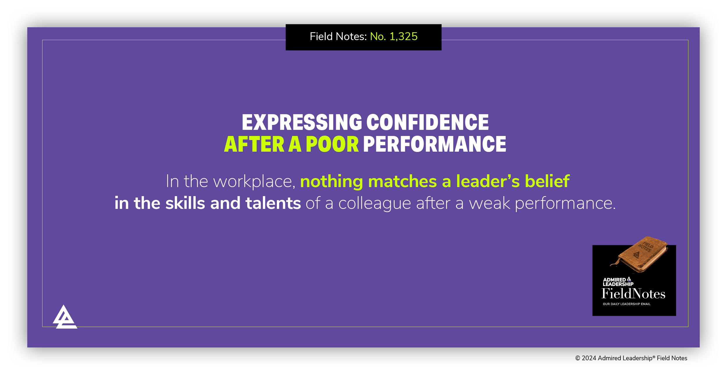 Expressing Confidence in a Team Member’s Abilities After a Poor Performance
