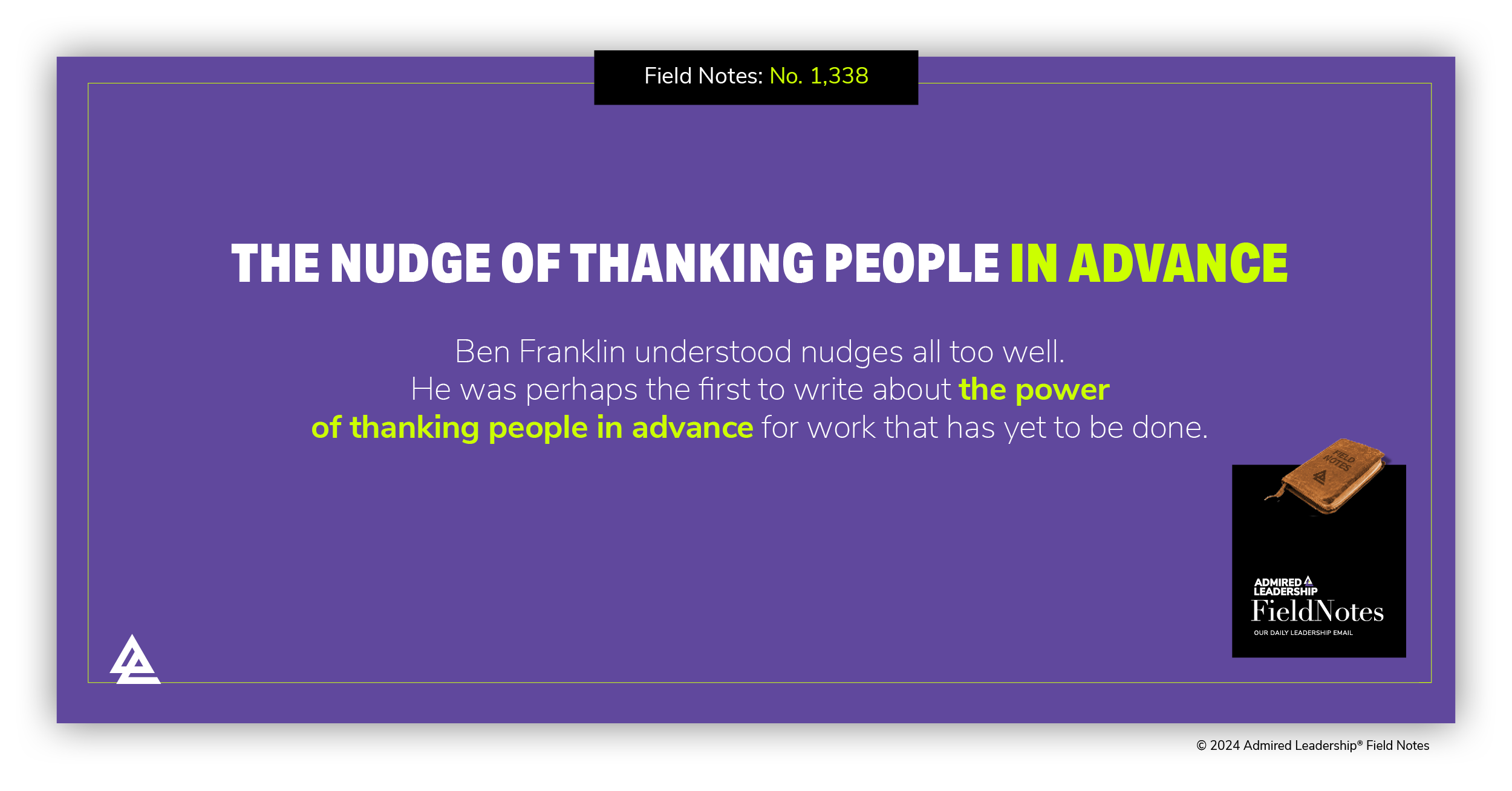 The Nudge of Thanking People in Advance