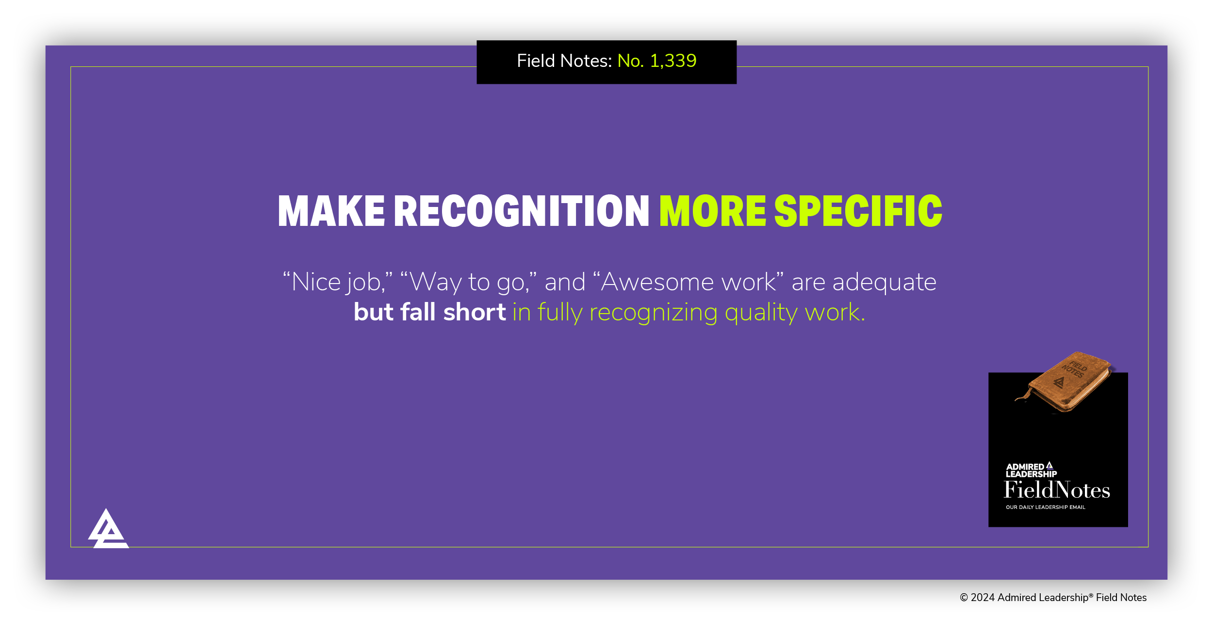 Make Recognition More Specific
