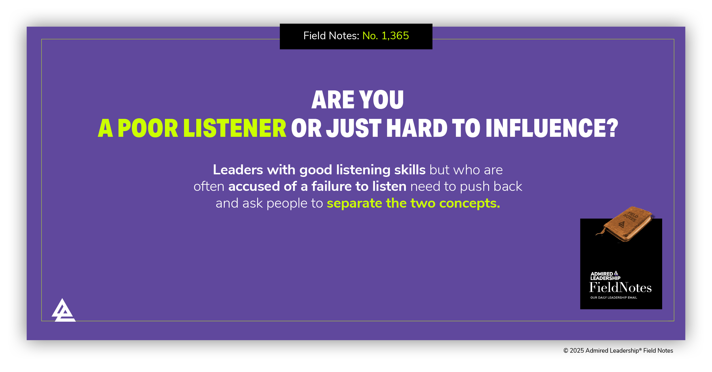 Are You a Poor Listener or Just Hard to Influence?