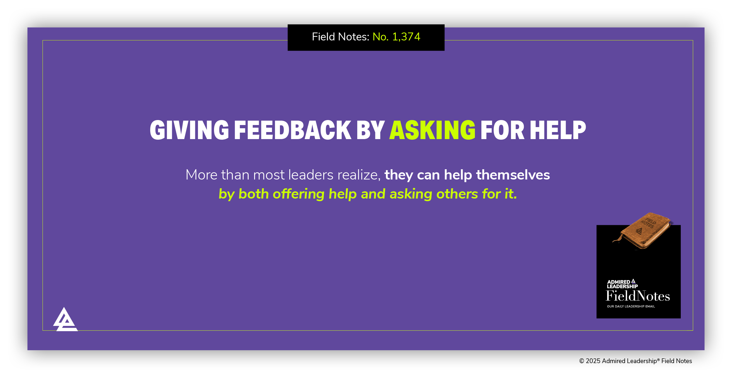 Giving Feedback by Asking for Help