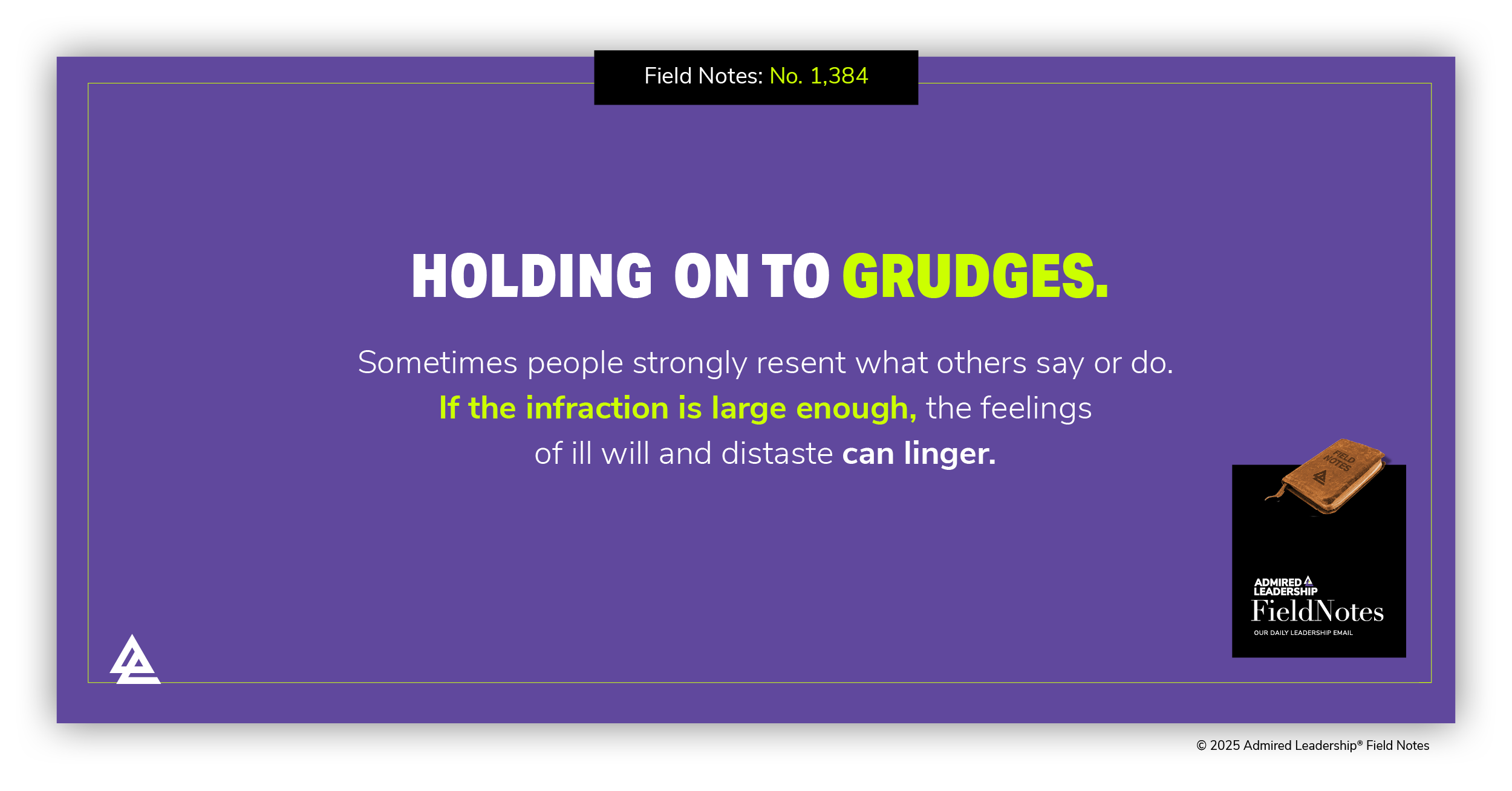 Holding on to Grudges