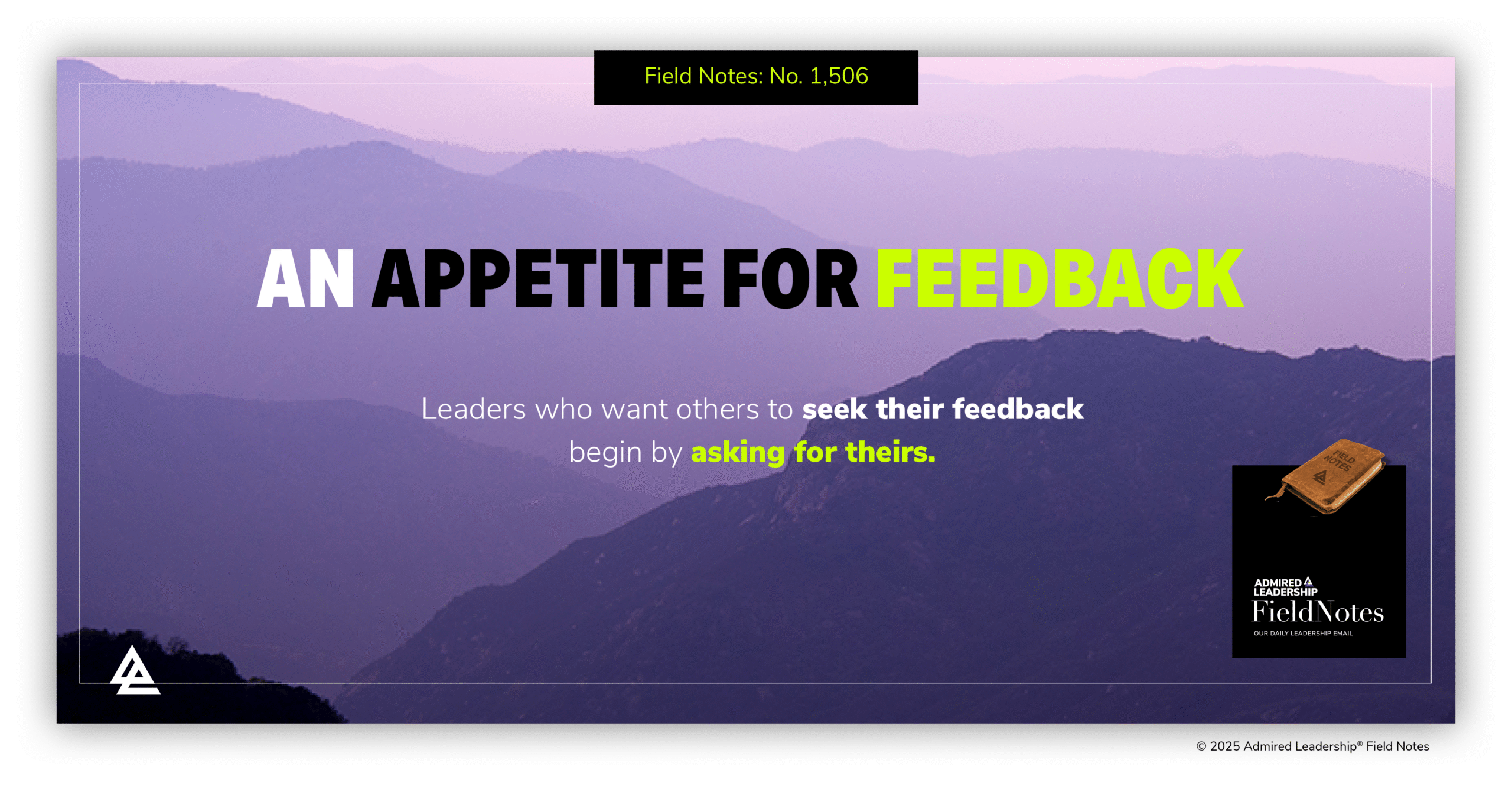 Creating an Appetite for Feedback