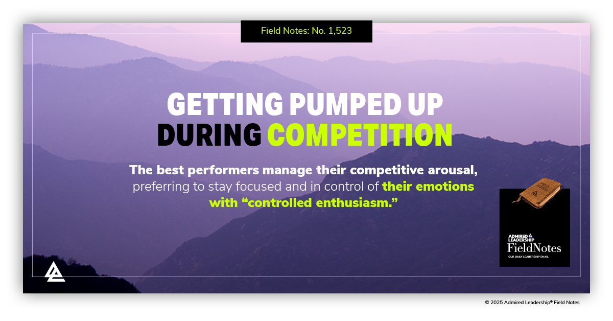 The Upside and Downside of Getting Pumped Up During Competition