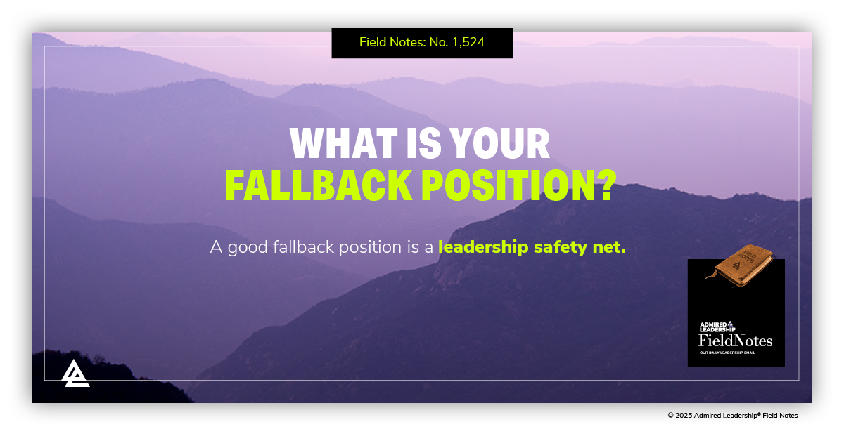 What Is Your Fallback Position?