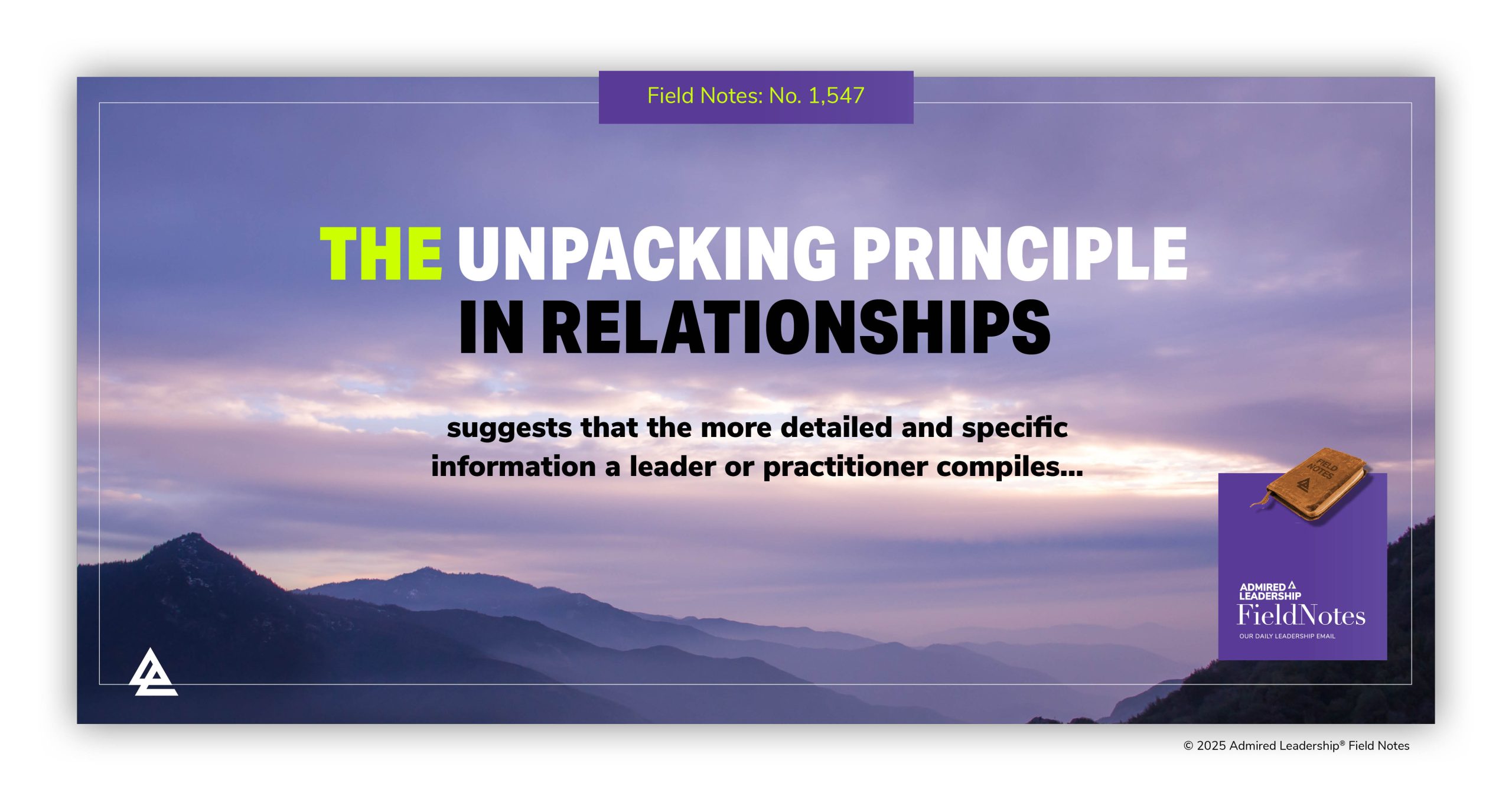 The Unpacking Principle in Relationships