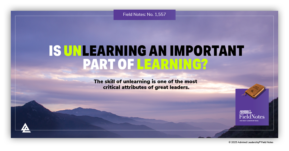 Unlearning is an Important Part of Learning
