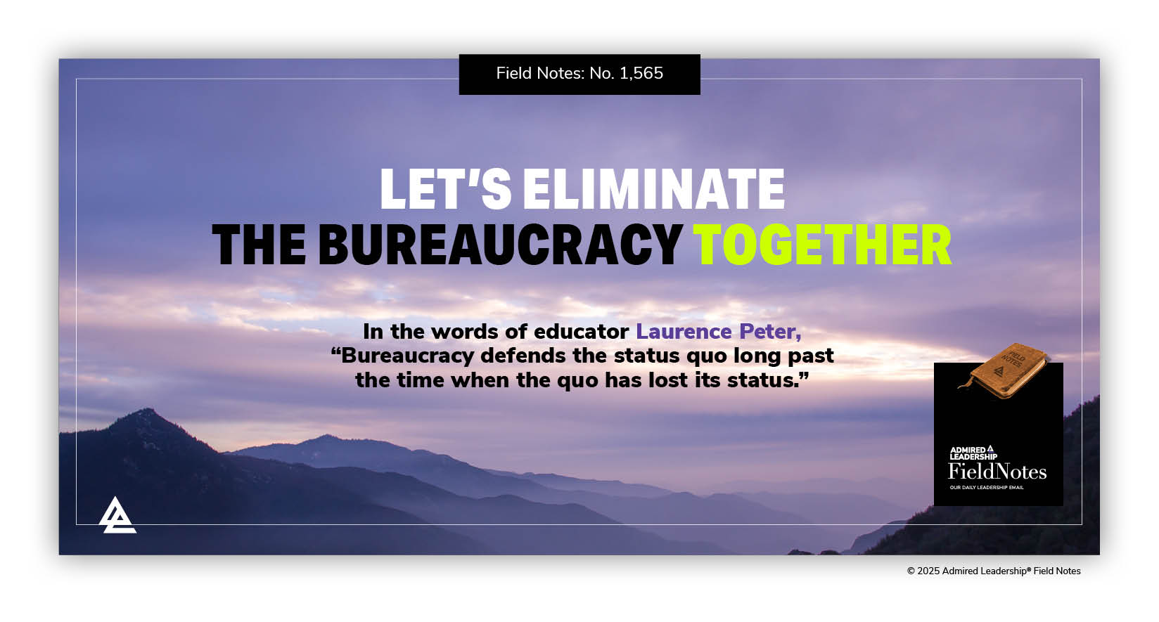 Let’s Eliminate the Bureaucracy Together
