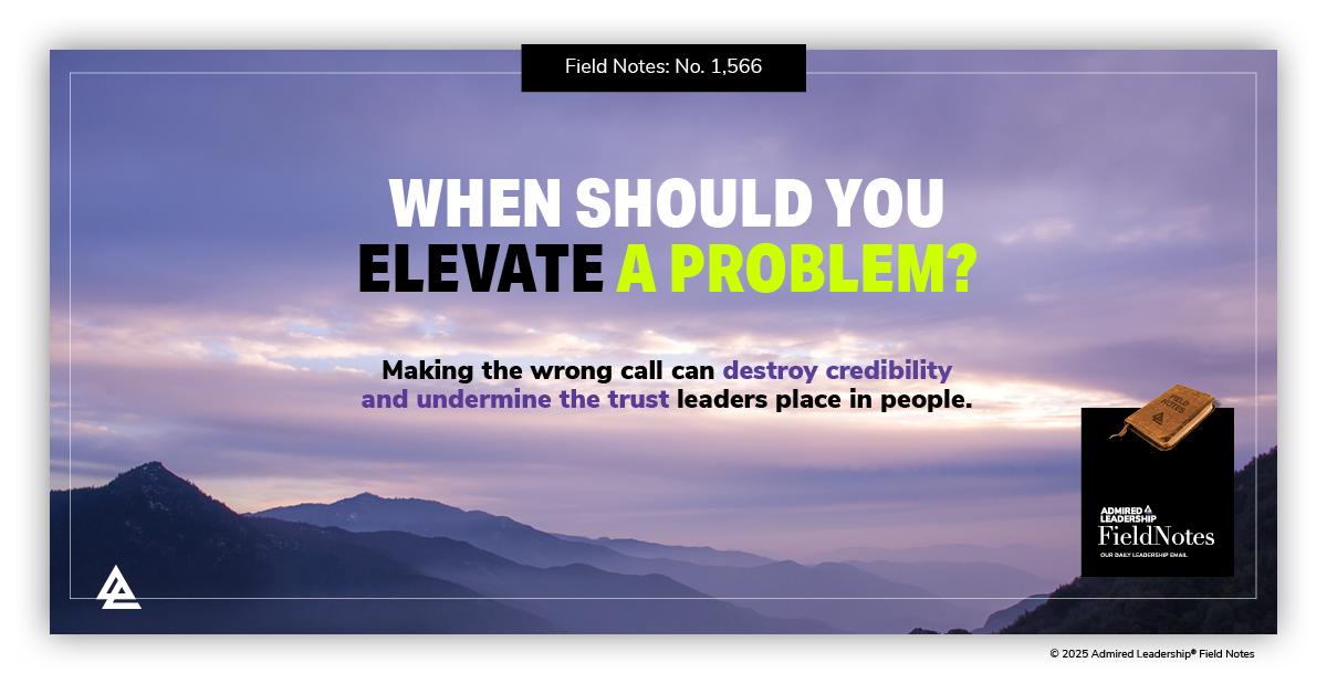 When Should You Elevate an Issue or Problem?