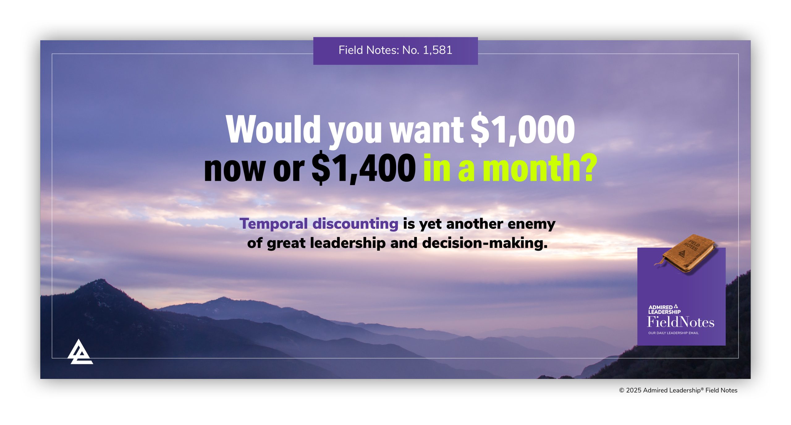 Leaders Who Discount Long-Term Rewards and Risks