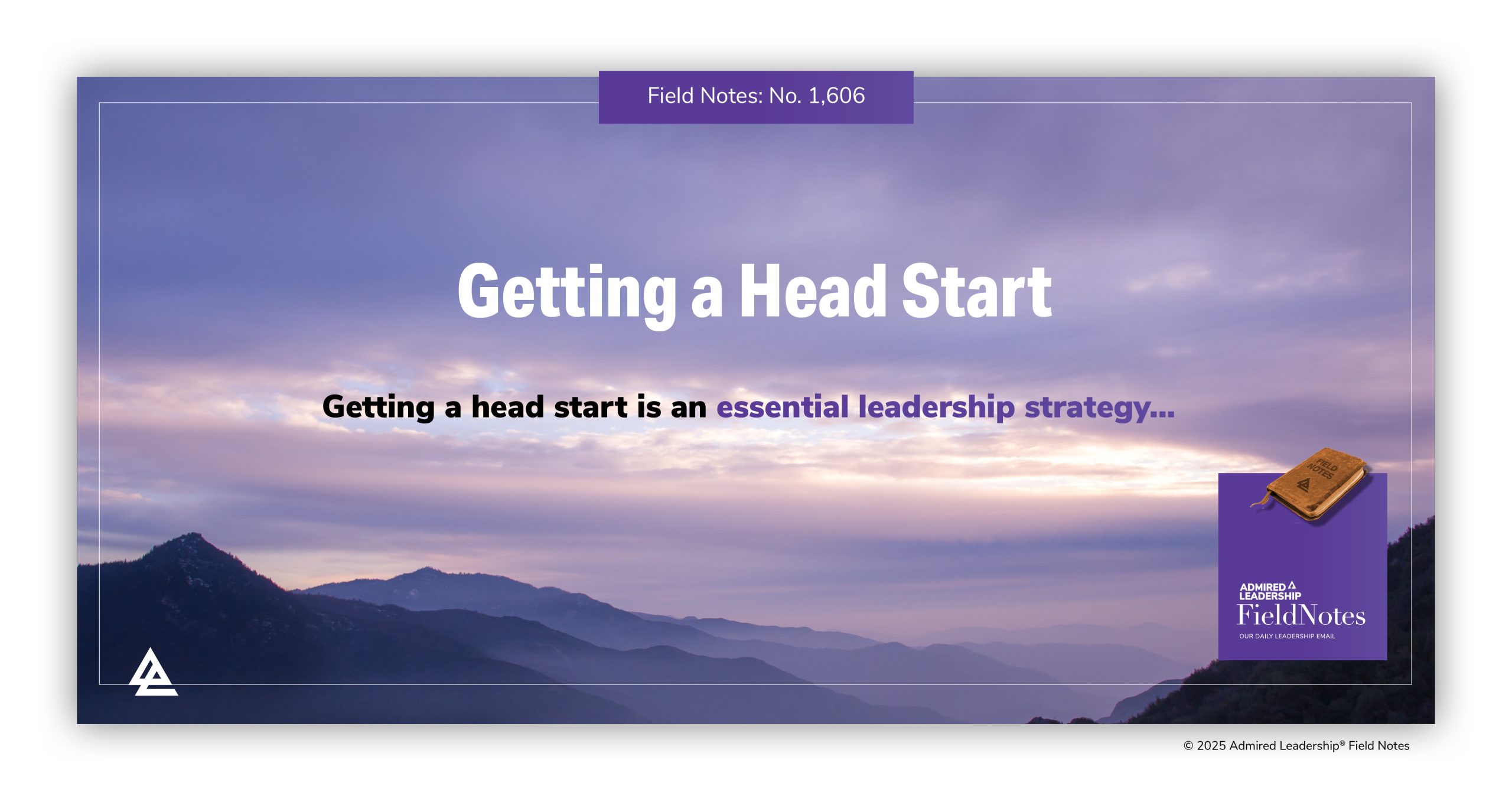 Getting a Head Start