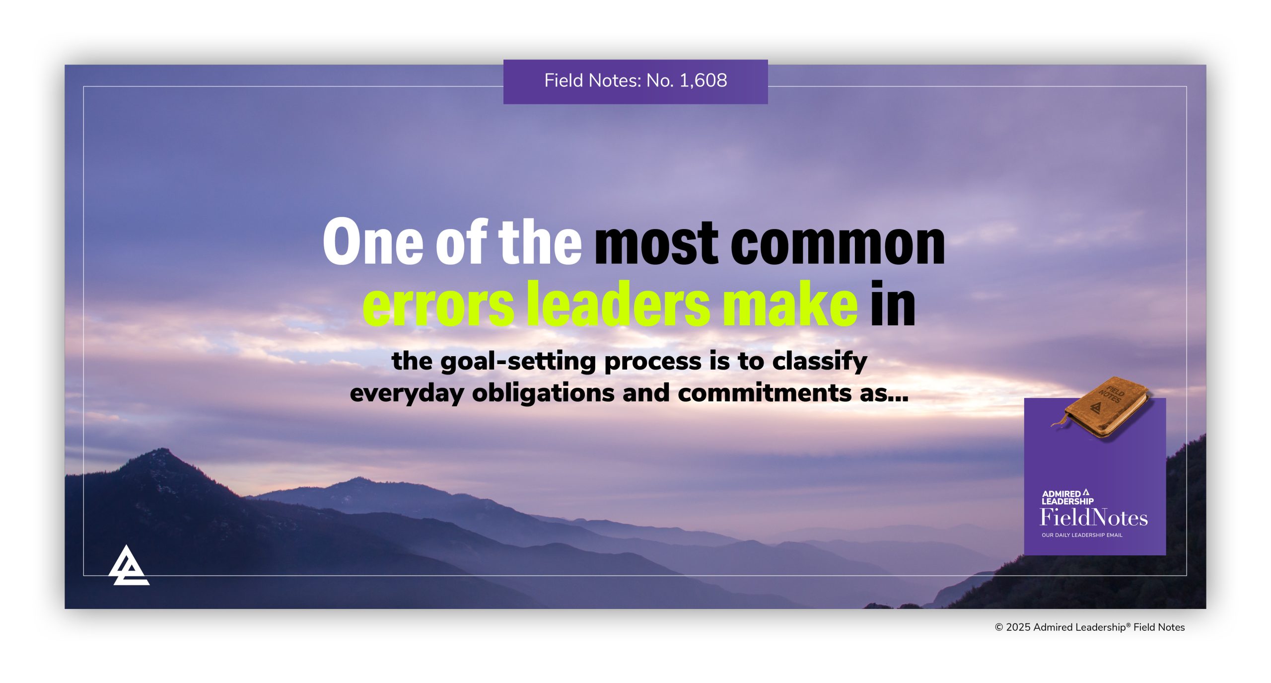 Don’t Cast Team Obligations as Goals During the Review and Planning Process