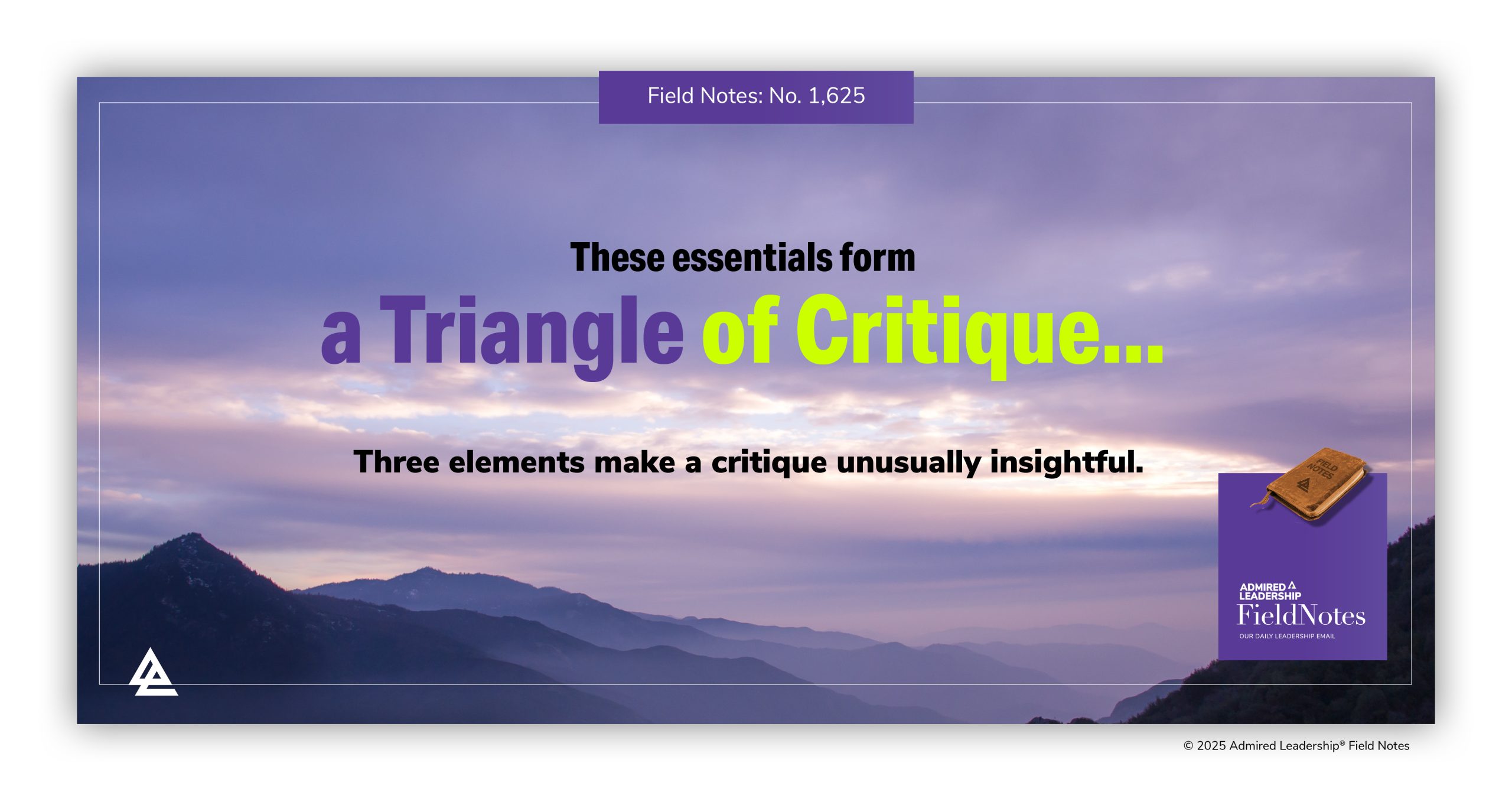 The Triangle of Critique