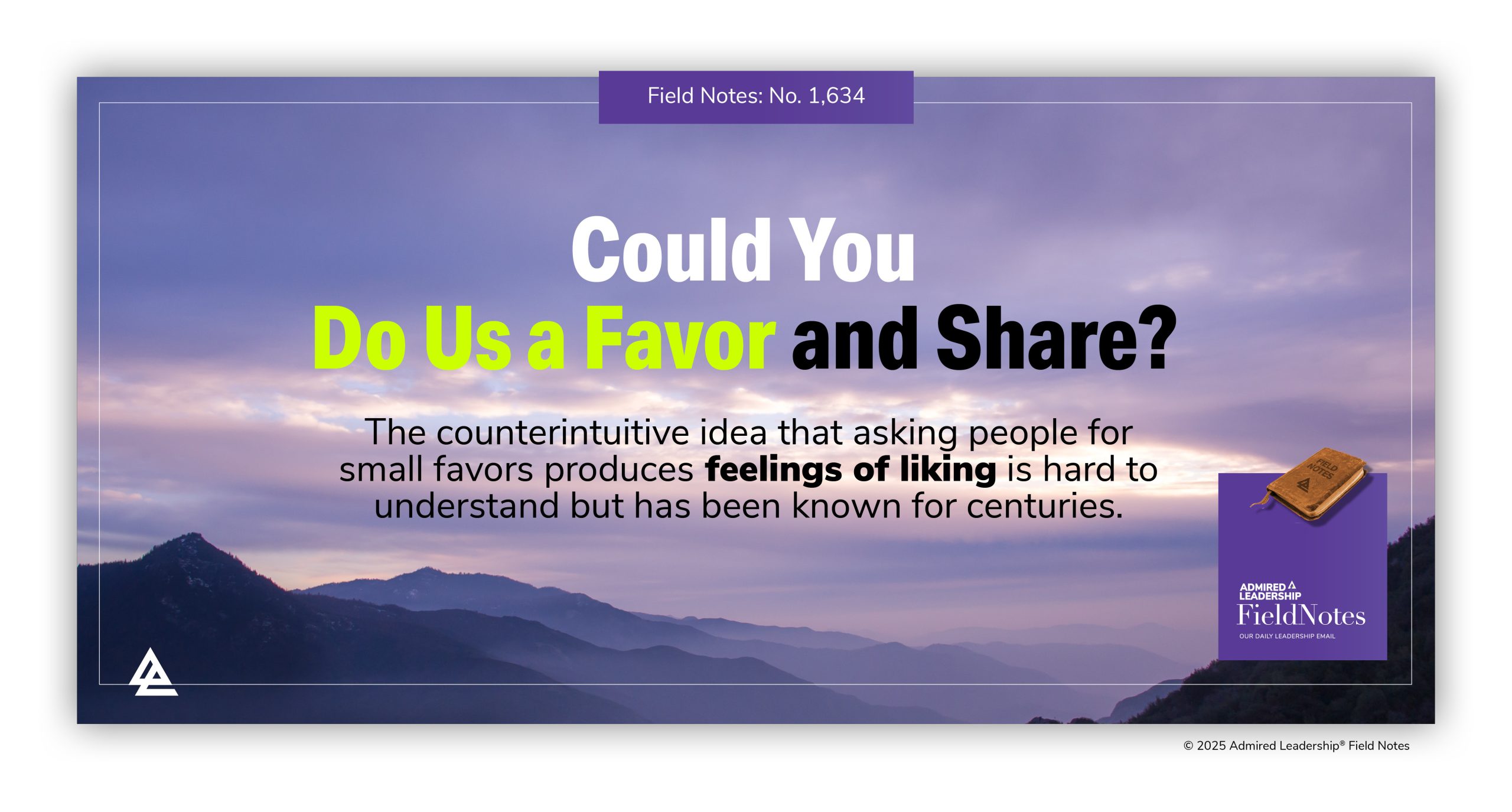 Why Granting a Favor Makes You Like People More