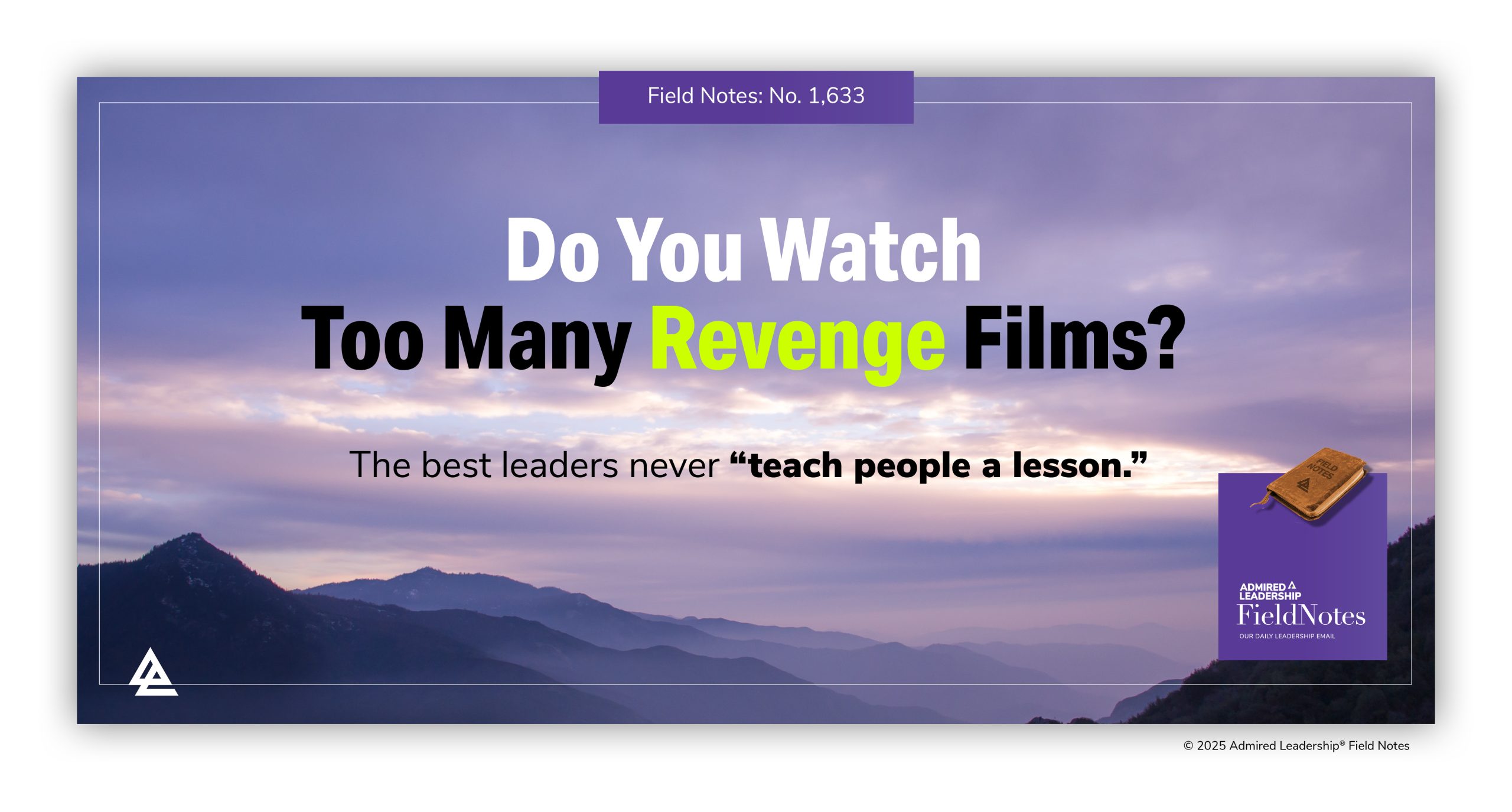 Do You Watch Too Many Revenge Films?