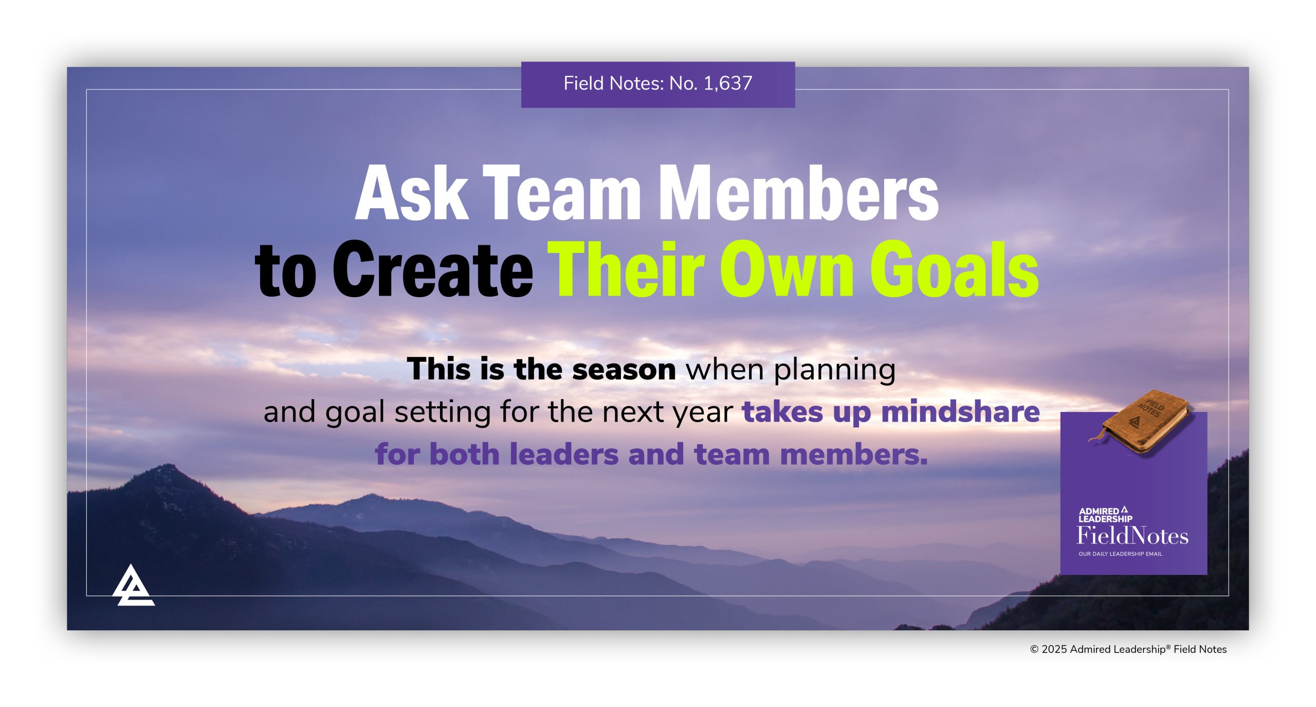 Ask Team Members to Create Their Own Goals