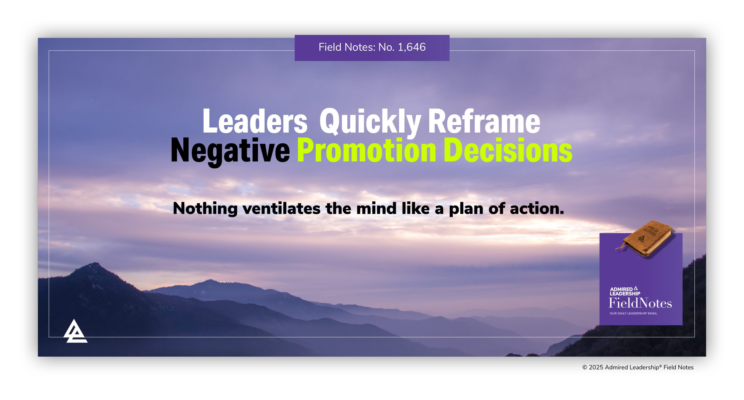 Leaders Quickly Reframe Negative Promotion Decisions