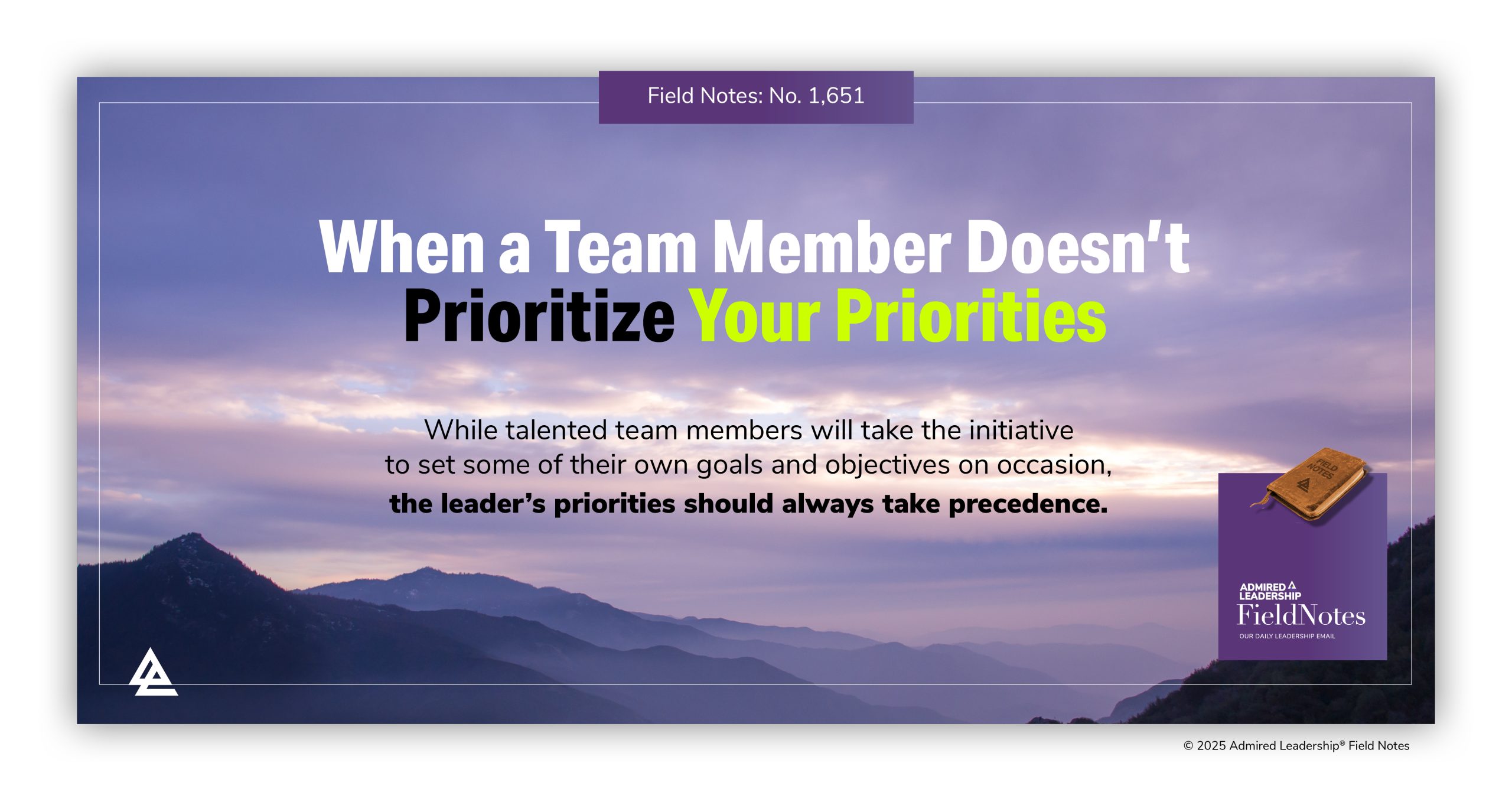 When a Team Member Doesn’t Prioritize Your Priorities